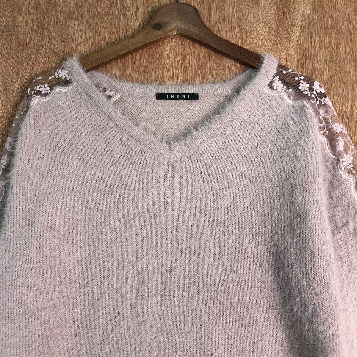 Homespun Knitwear × Japanese Brand Ingni Purple Mohair Shag Shaggy Knitwear Size US L / EU 52-54 / 3 - 2 Thumbnail