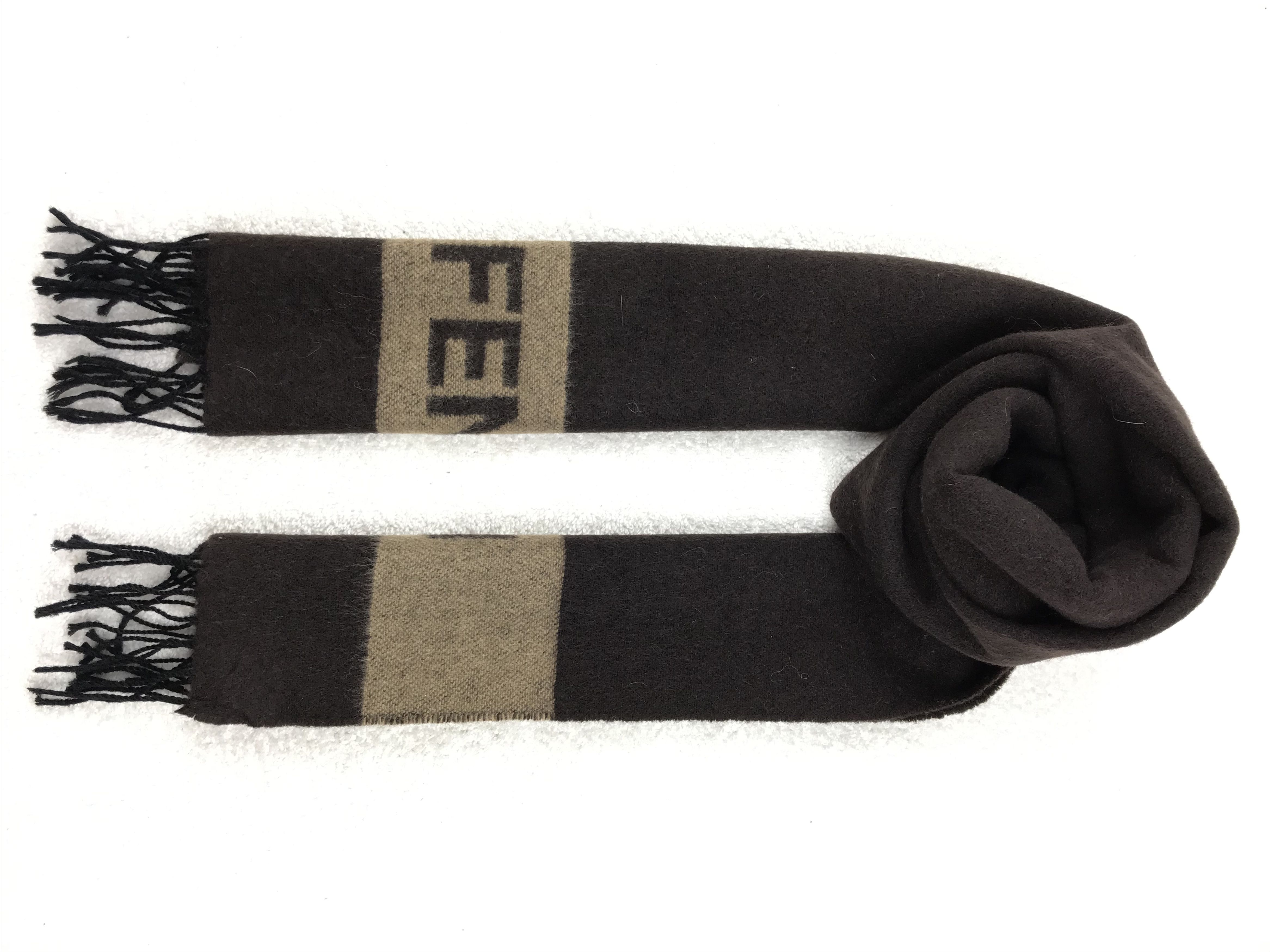 Polo Ralph Lauren Black Wool Scarf Muffler V940