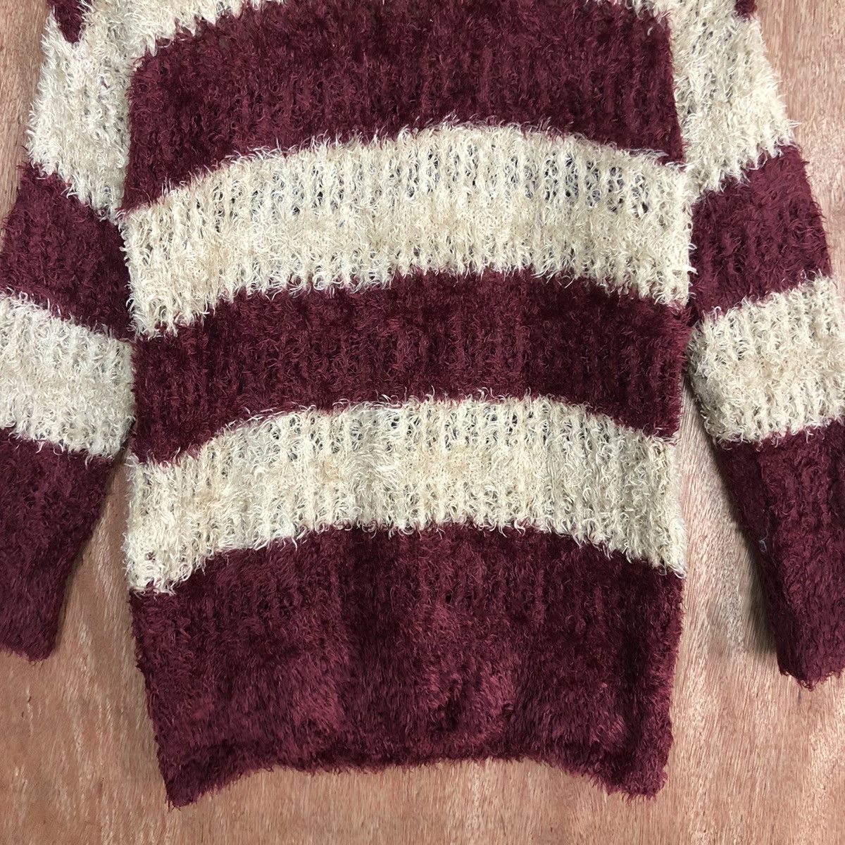 Japanese Brand Ingni Mohair Stripe Knitwear Sweater #0467 Size US M / EU 48-50 / 2 - 8 Thumbnail