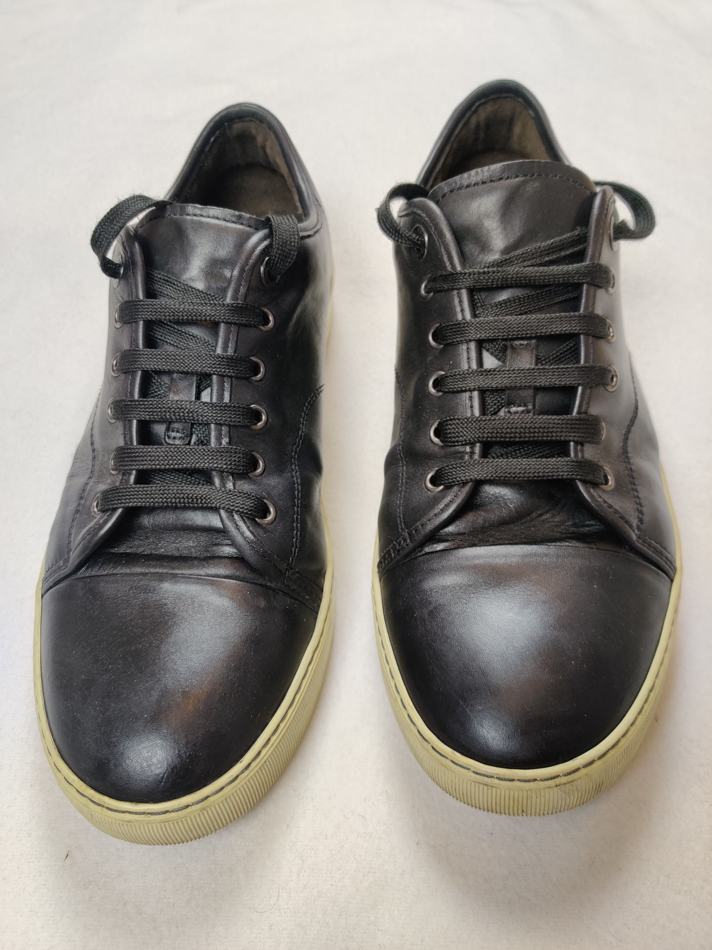 Lanvin Lanvin DBB1 Black Leather Sneakers Size US 11.5 / EU 44-45 - 1 Thumbnail