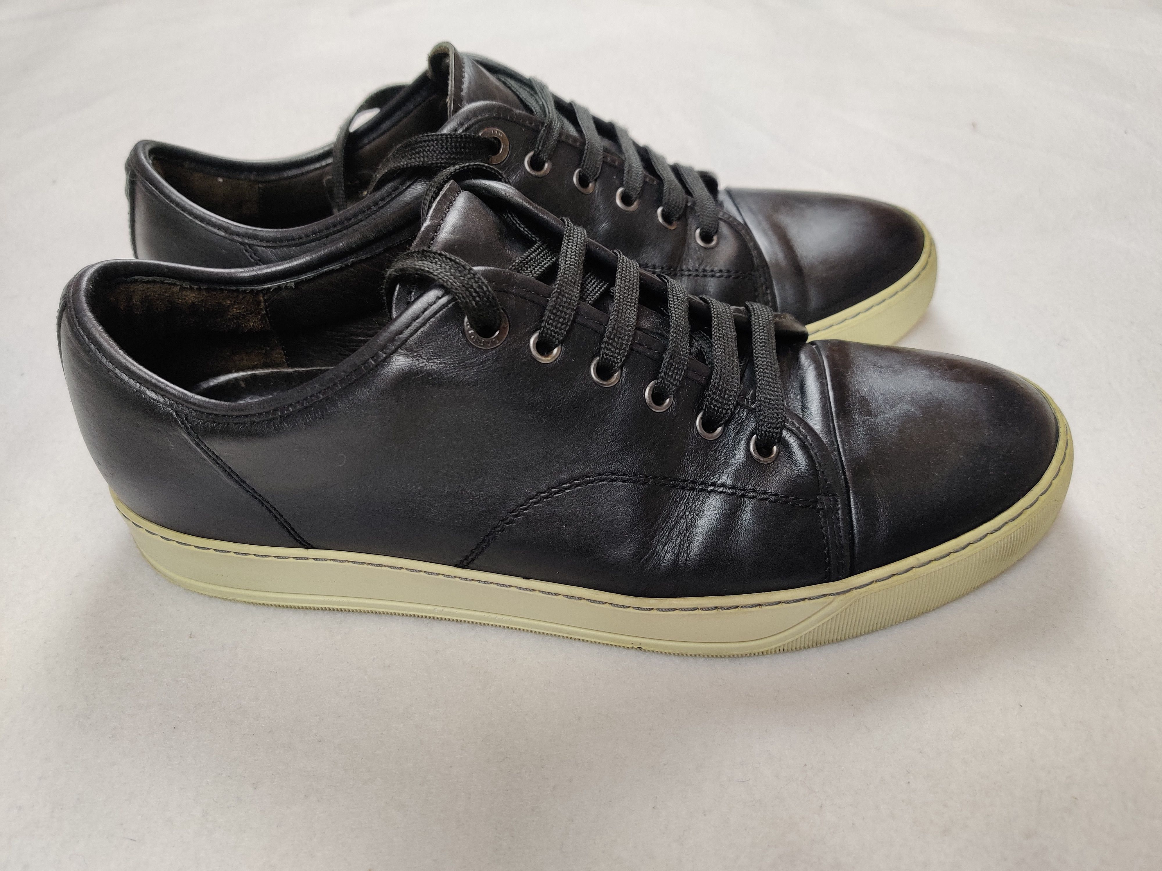 Lanvin Lanvin DBB1 Black Leather Sneakers Size US 11.5 / EU 44-45 - 2 Thumbnail