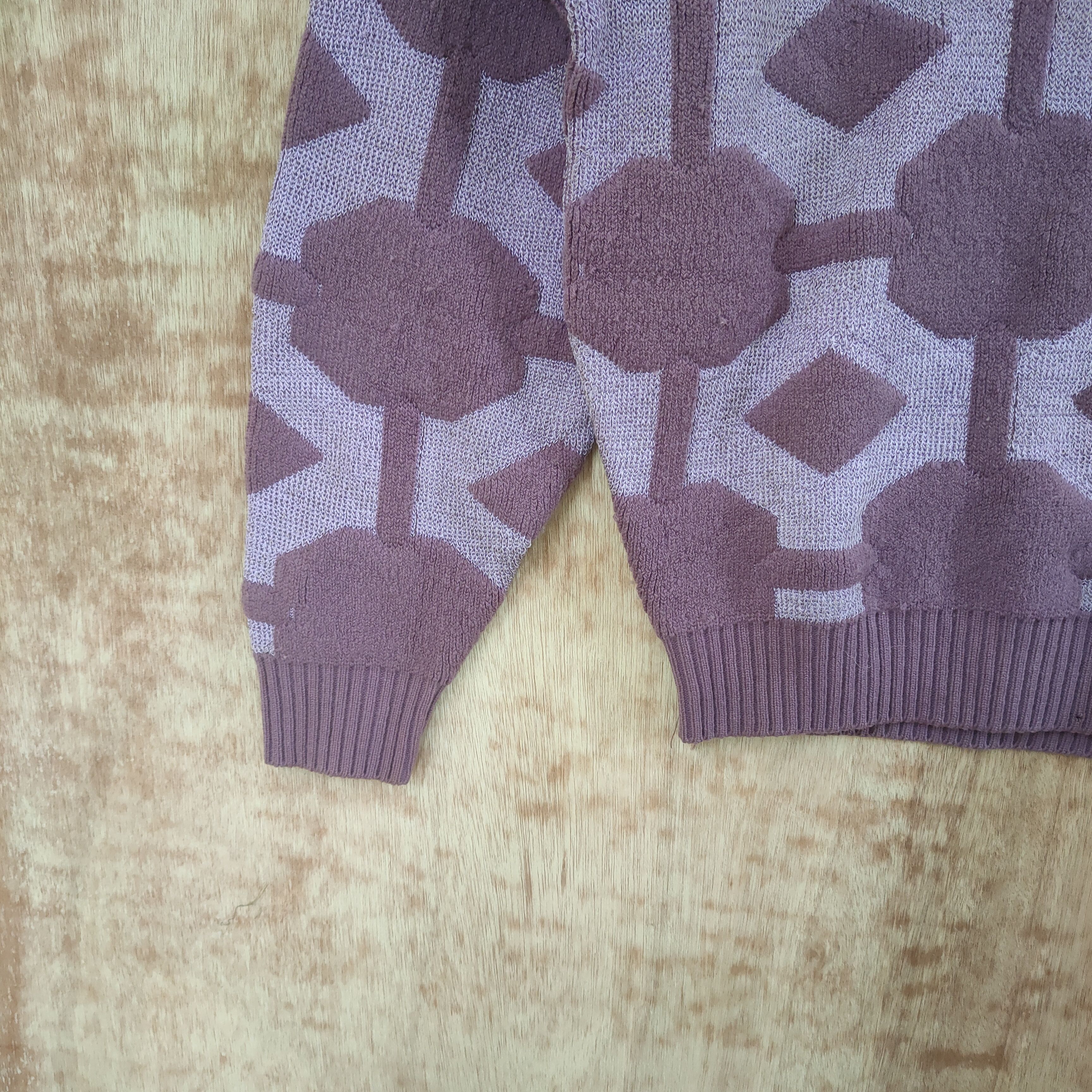Paco Rabanne × Vintage VINTAGE PACO RABBANE FADED PURPLE DISTRESSED KNITWEAR Size L / US 10 / IT 46 - 3 Thumbnail