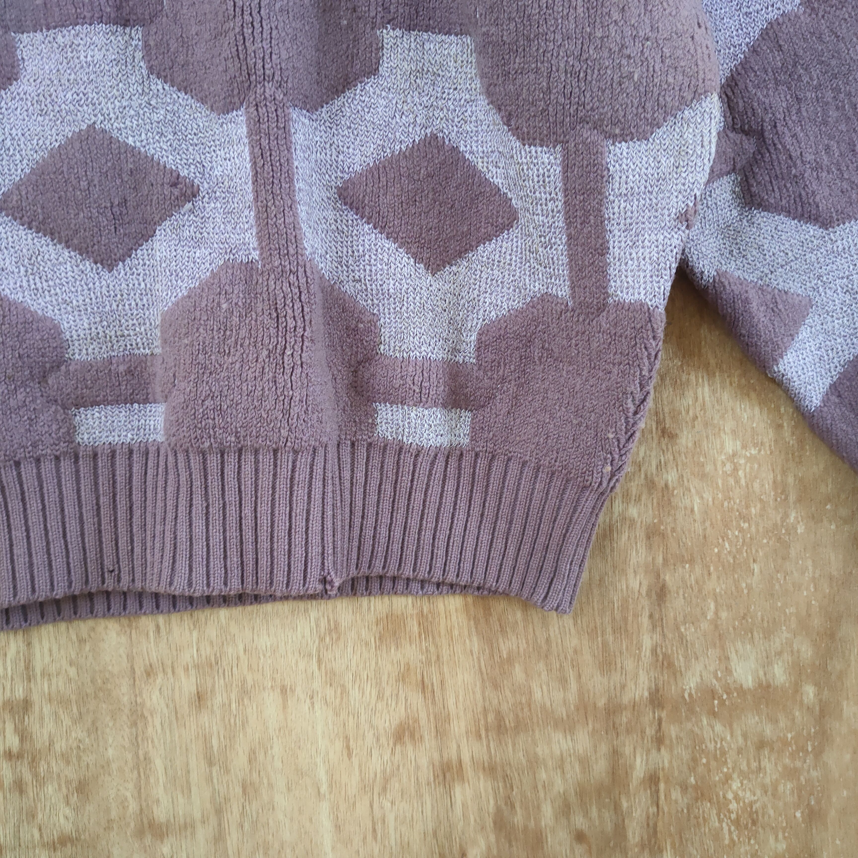 Paco Rabanne × Vintage VINTAGE PACO RABBANE FADED PURPLE DISTRESSED KNITWEAR Size L / US 10 / IT 46 - 6 Thumbnail