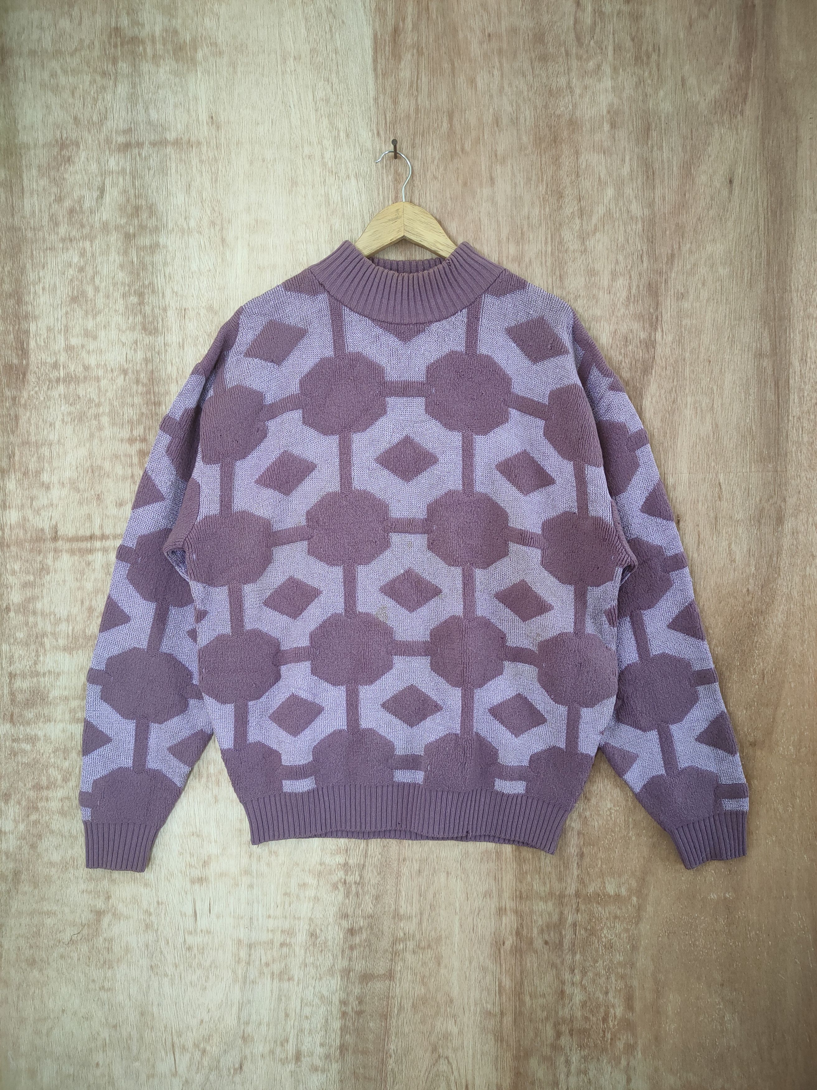 Paco Rabanne × Vintage VINTAGE PACO RABBANE FADED PURPLE DISTRESSED KNITWEAR Size L / US 10 / IT 46 - 1 Thumbnail