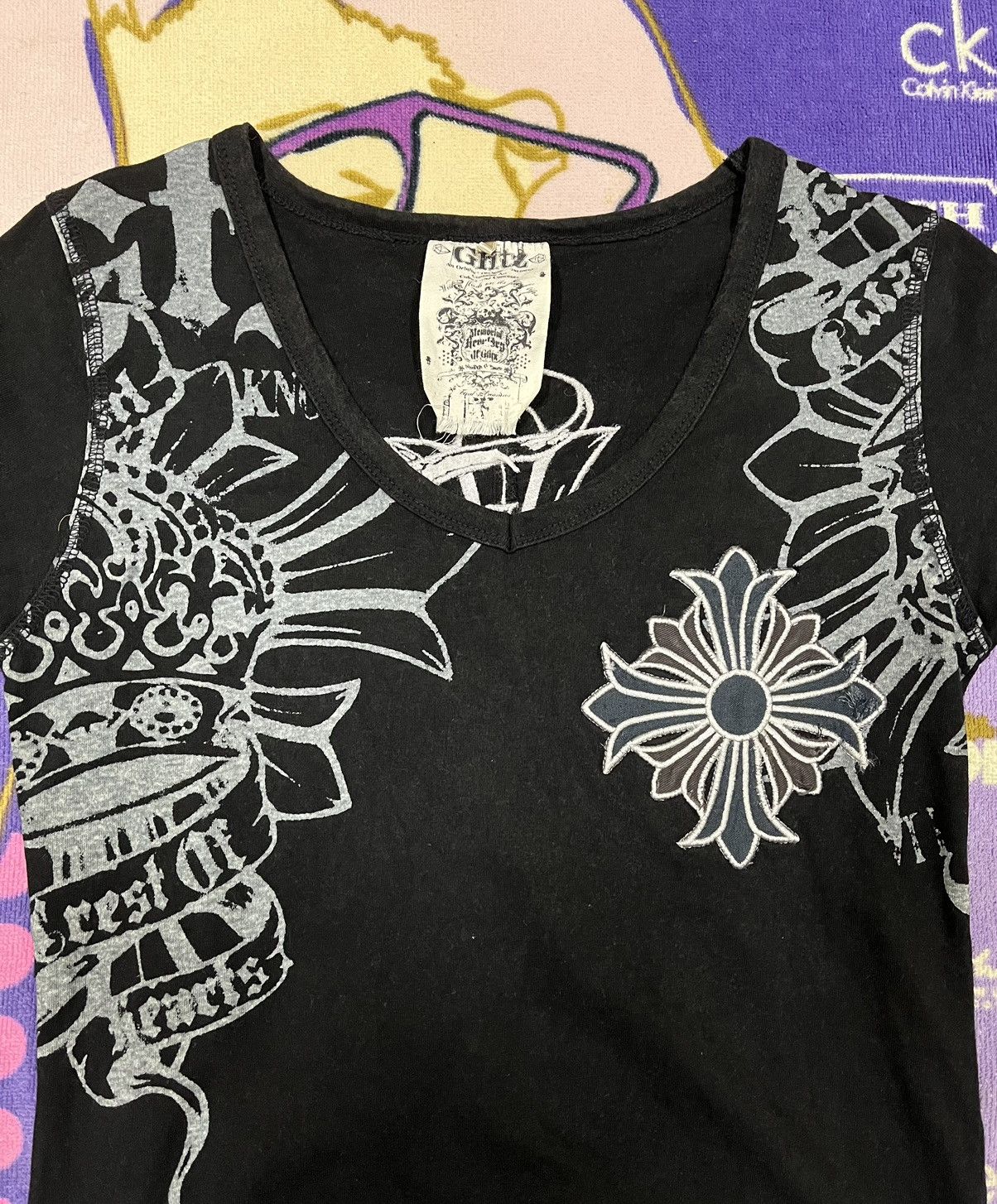 Japanese Brand GLITZ Like Punk Design Shirt x Rare Design Size S / US 4 / IT 40 - 3 Thumbnail