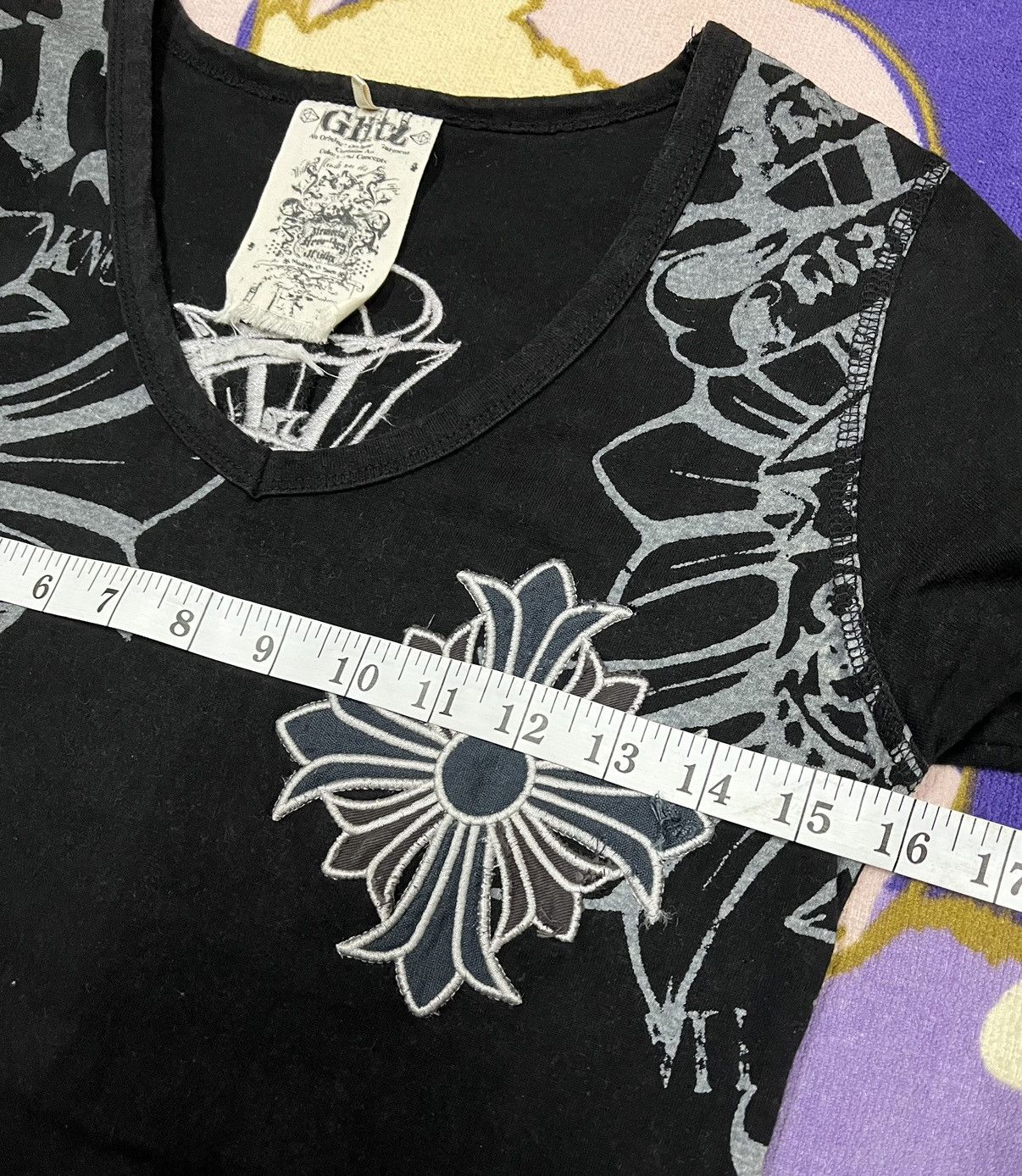 Japanese Brand GLITZ Like Punk Design Shirt x Rare Design Size S / US 4 / IT 40 - 13 Thumbnail
