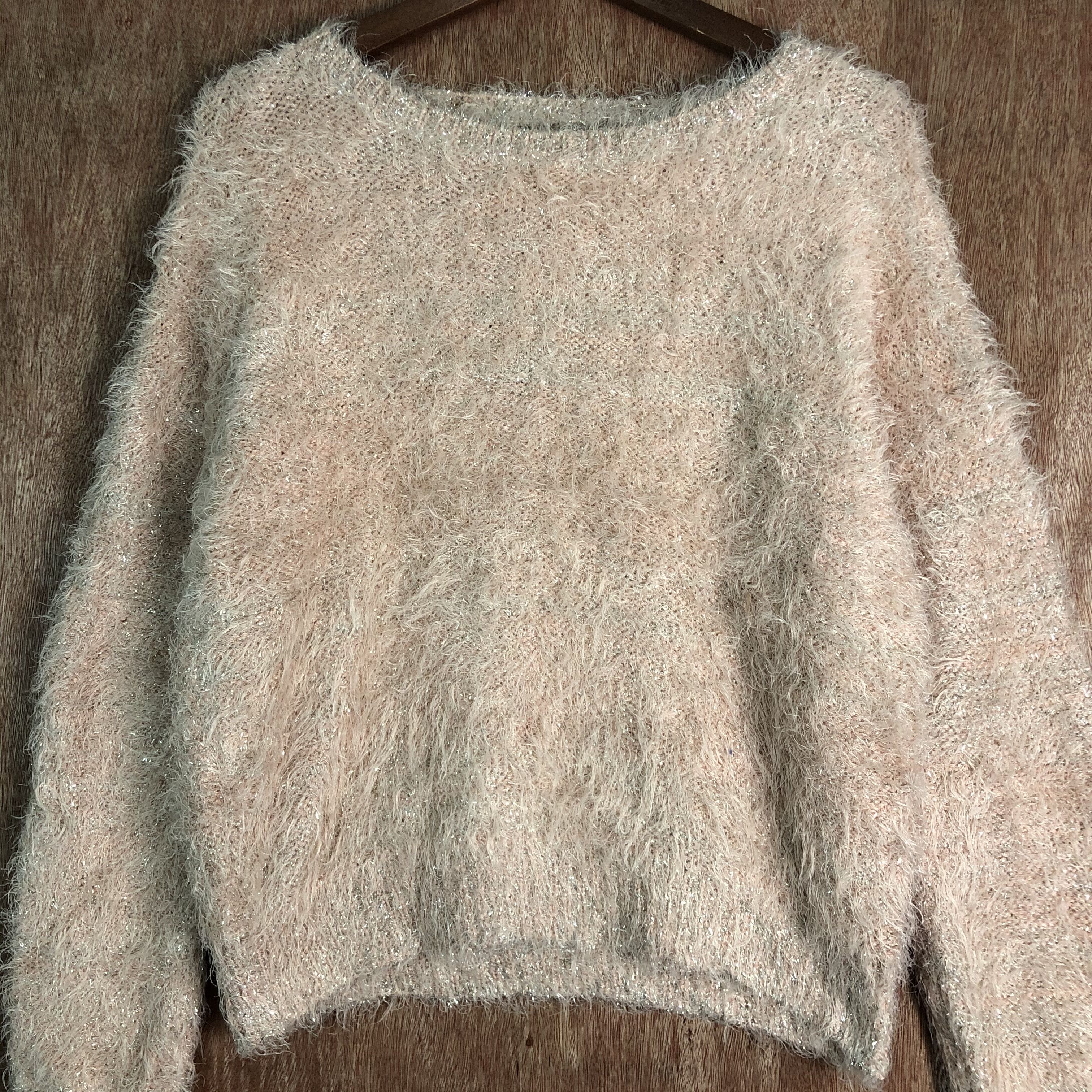 Homespun Knitwear Laguna Moon Peach Mohair Shag Shaggy Knitwear Size US L / EU 52-54 / 3 - 2 Thumbnail