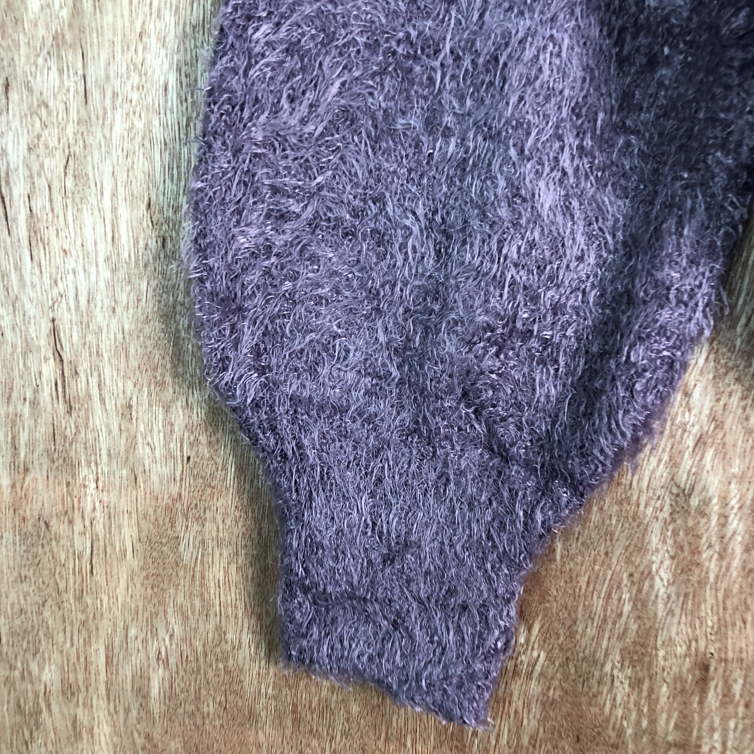 Homespun Knitwear × Japanese Brand Japan GU Purple Baggy Mohair Knitwear Size US M / EU 48-50 / 2 - 6 Thumbnail