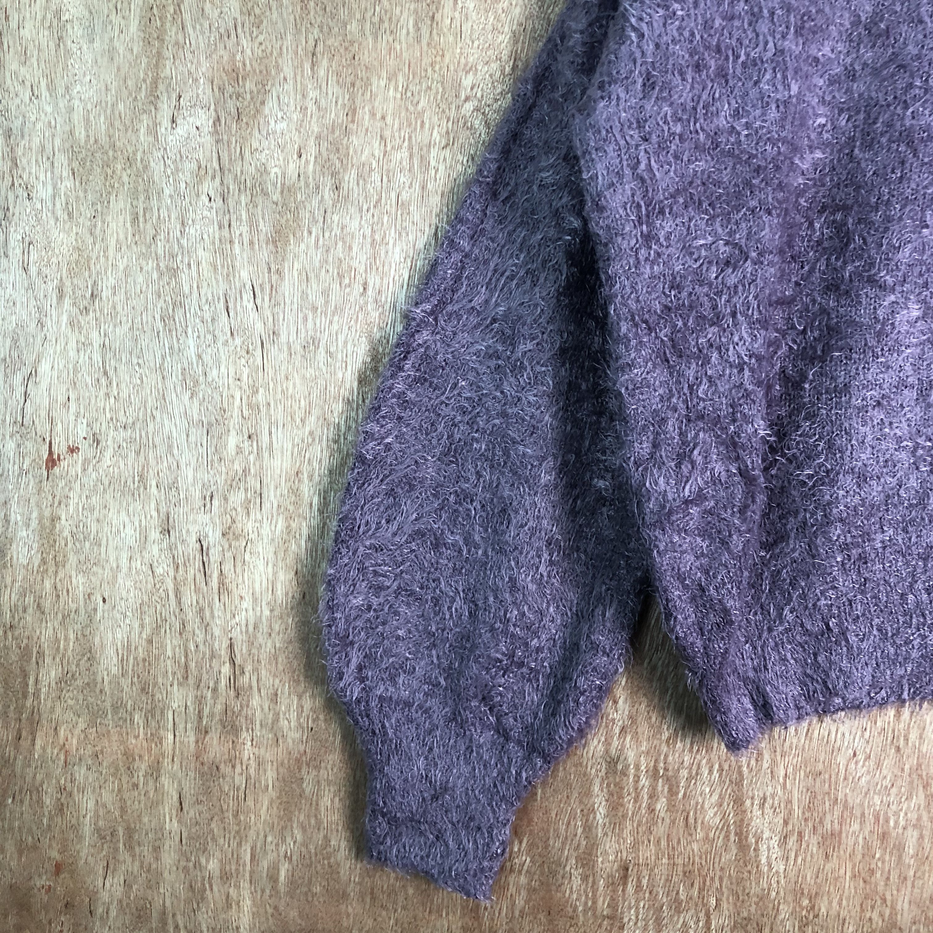 Homespun Knitwear × Japanese Brand Japan GU Purple Baggy Mohair Knitwear Size US M / EU 48-50 / 2 - 7 Thumbnail