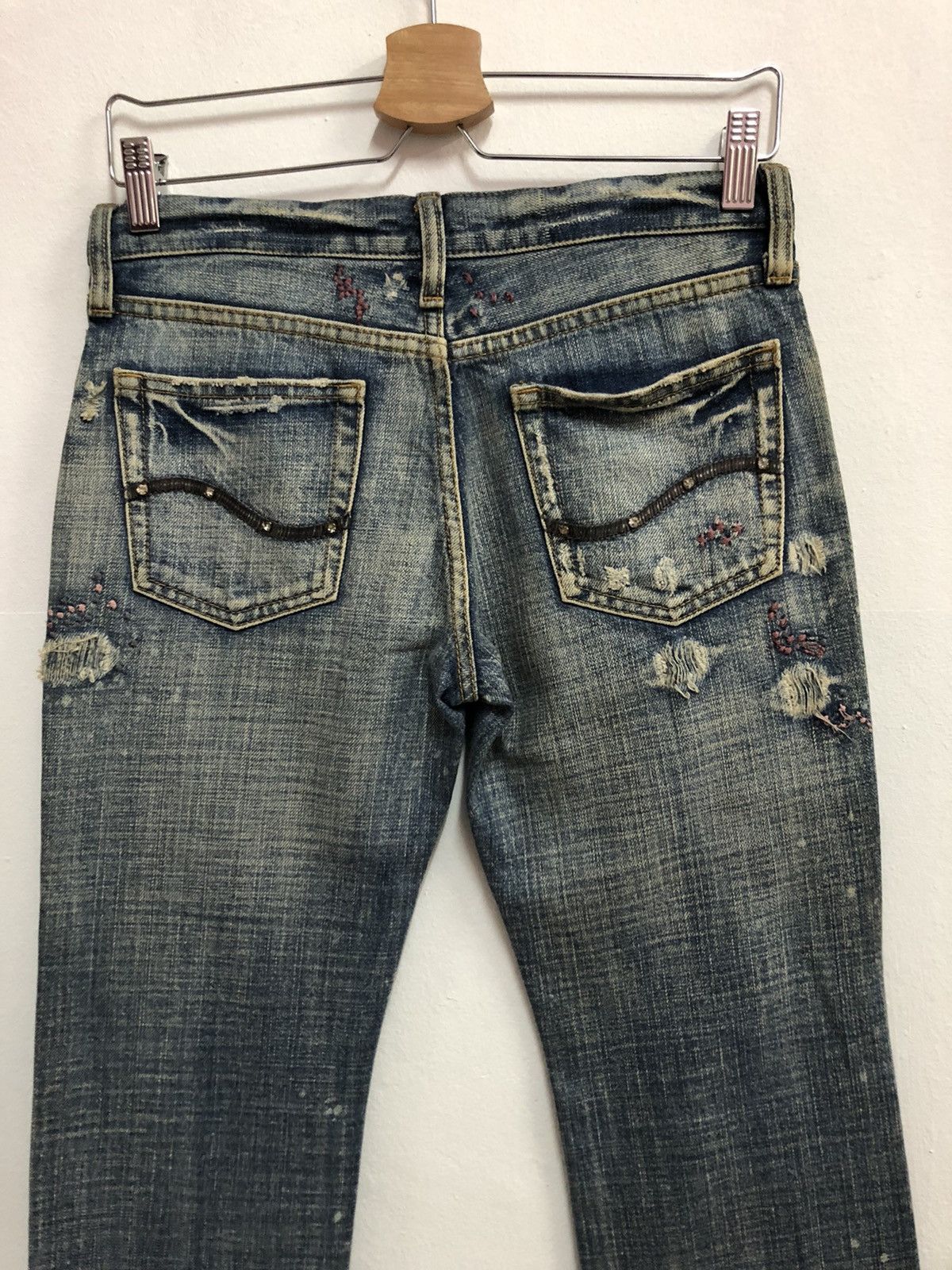 Japanese Brand 101. JAPANESE DESIGNER FLARE DENIM Size 30" / US 8 / IT 44 - 8 Thumbnail