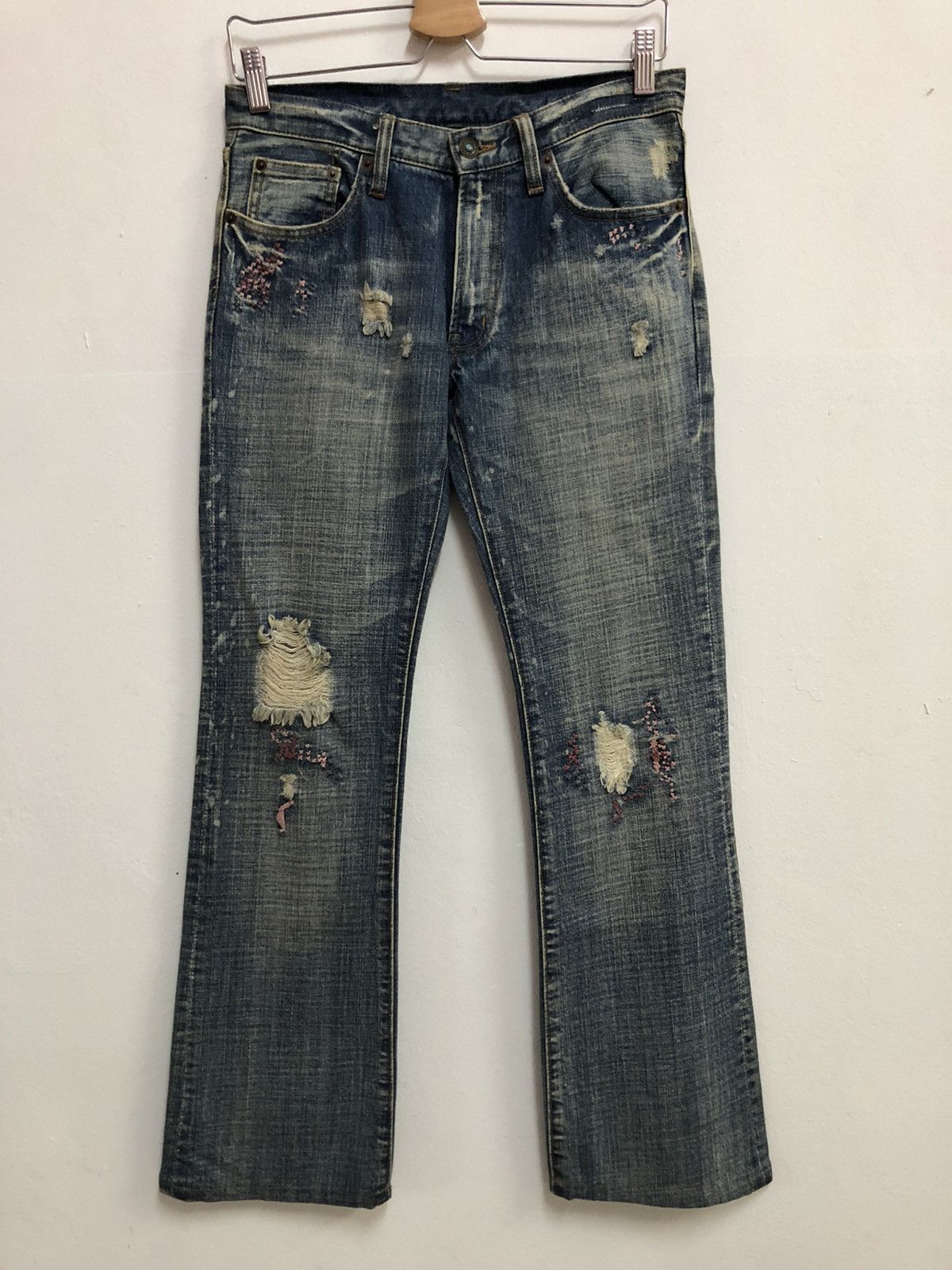 Japanese Brand 101. JAPANESE DESIGNER FLARE DENIM Size 30" / US 8 / IT 44 - 1 Thumbnail