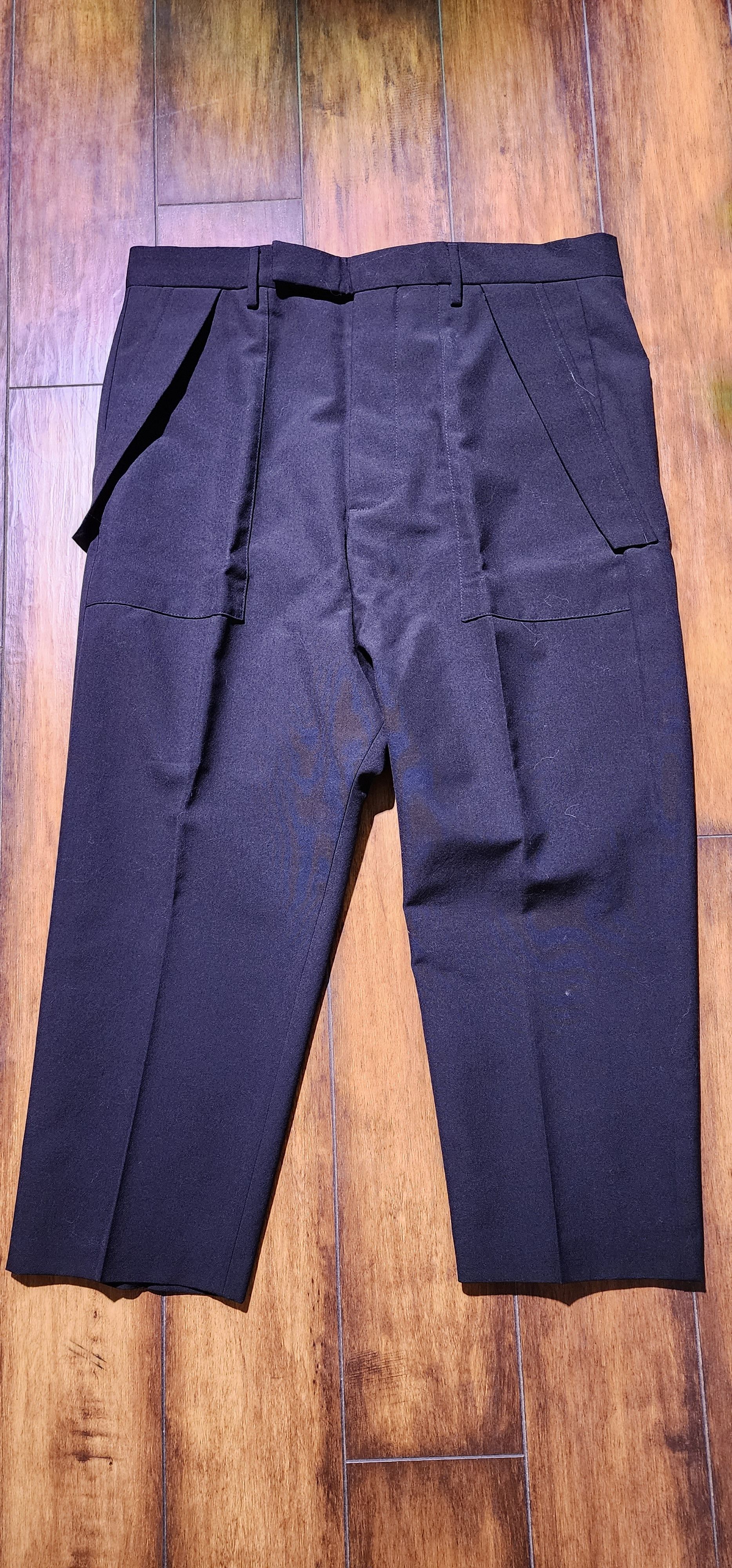 image of Rick Owens Astaire Cropped Pants in Black, Men's (Size 34)