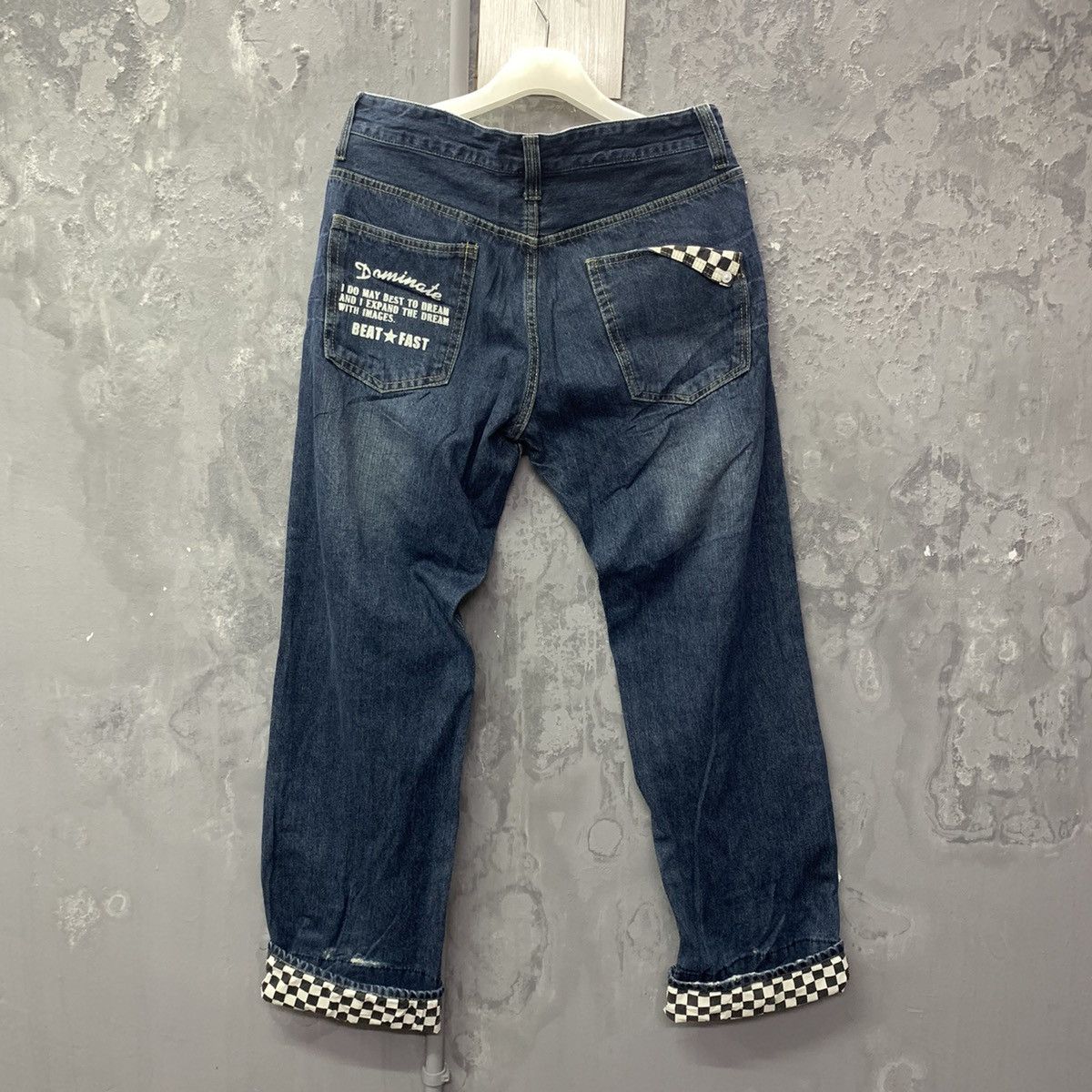 Designer × Japanese Brand Dominated Handcrafted Jeans Big Patches Distressed Size US 33 - 14 Thumbnail