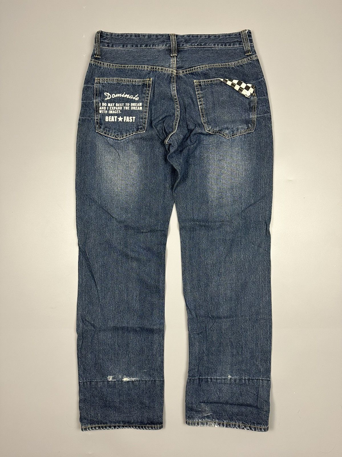 Designer × Japanese Brand Dominated Handcrafted Jeans Big Patches Distressed Size US 33 - 2 Thumbnail
