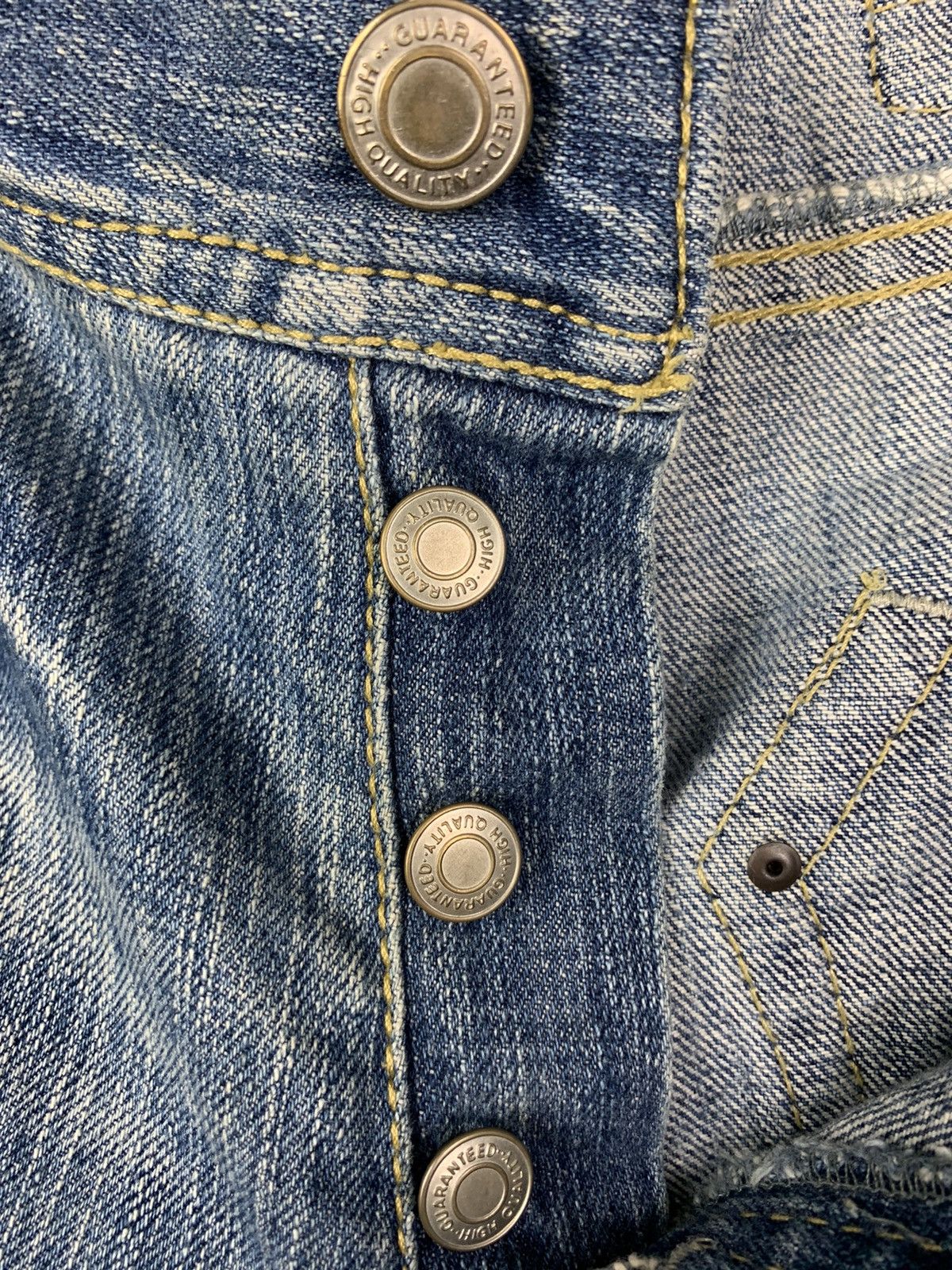 If Six Was Nine × Japanese Brand Japanese Brand Three Stones Throw Distressed Denim Size US 34 / EU 50 - 23 Thumbnail
