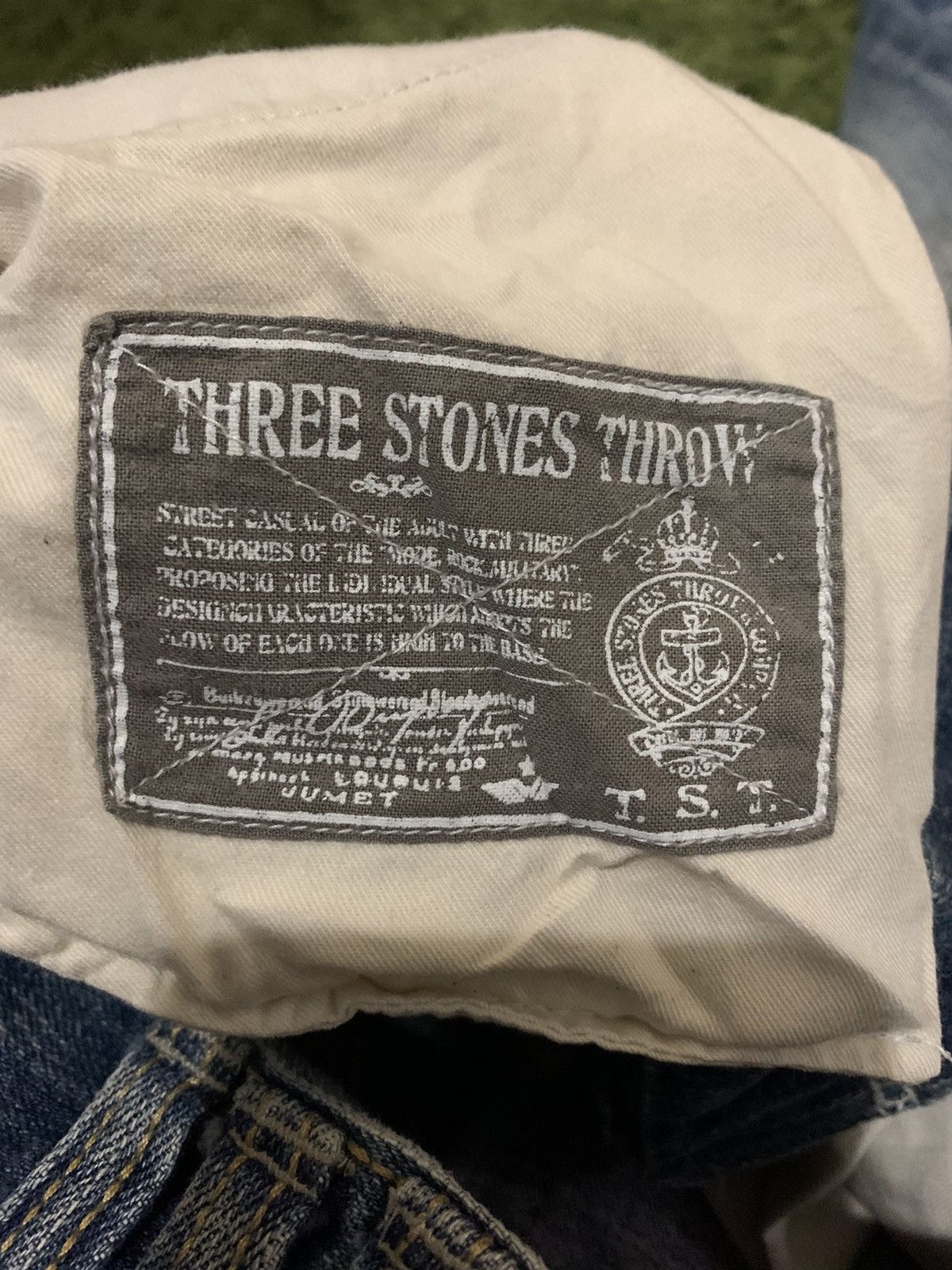 If Six Was Nine × Japanese Brand Japanese Brand Three Stones Throw Distressed Denim Size US 34 / EU 50 - 24 Thumbnail