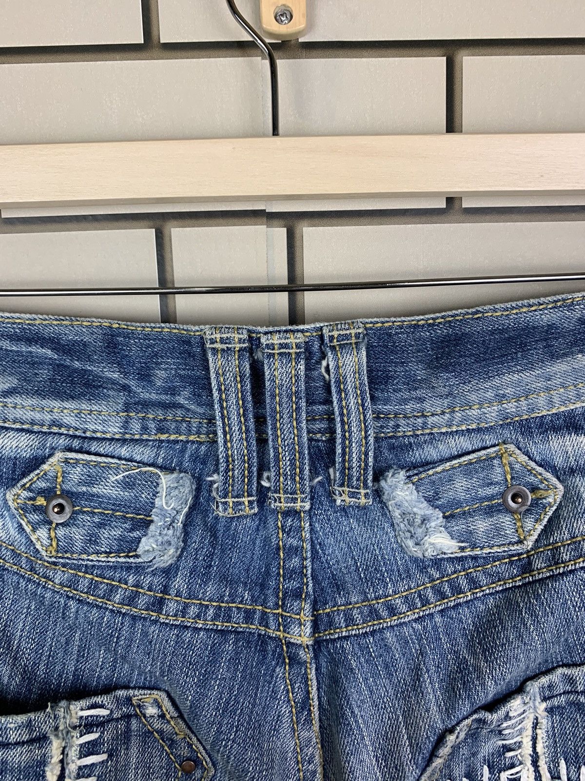 If Six Was Nine × Japanese Brand Japanese Brand Three Stones Throw Distressed Denim Size US 34 / EU 50 - 19 Thumbnail