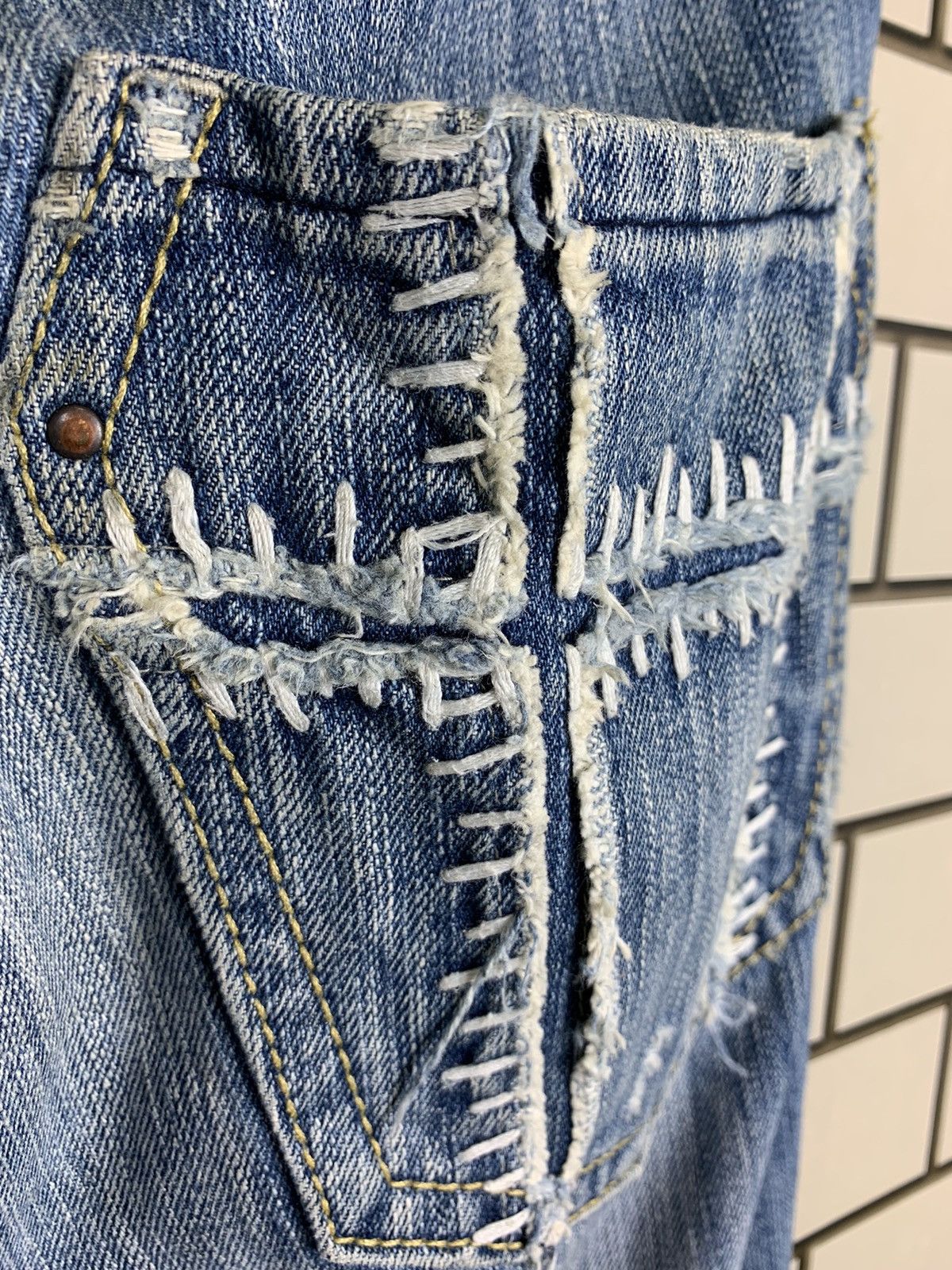 If Six Was Nine × Japanese Brand Japanese Brand Three Stones Throw Distressed Denim Size US 34 / EU 50 - 20 Thumbnail