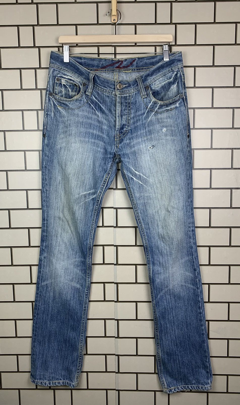 If Six Was Nine × Japanese Brand Japanese Brand Three Stones Throw Distressed Denim Size US 34 / EU 50 - 2 Thumbnail