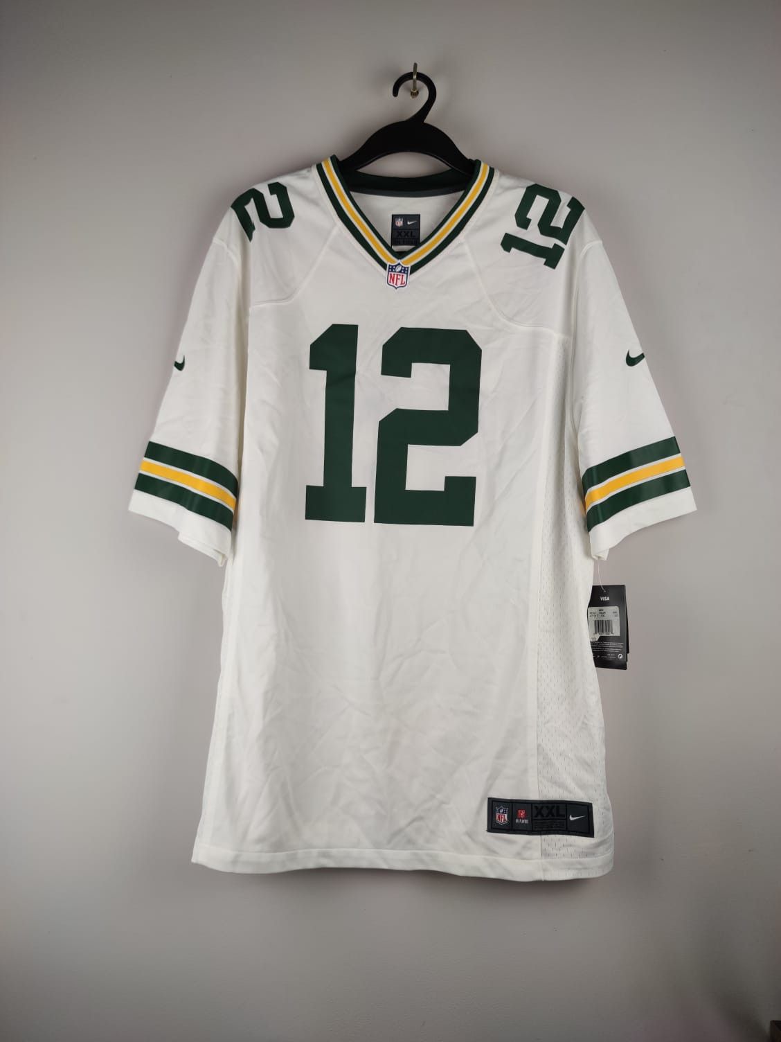 Rodgers #12 Green Bay Packers Nike Jersey White