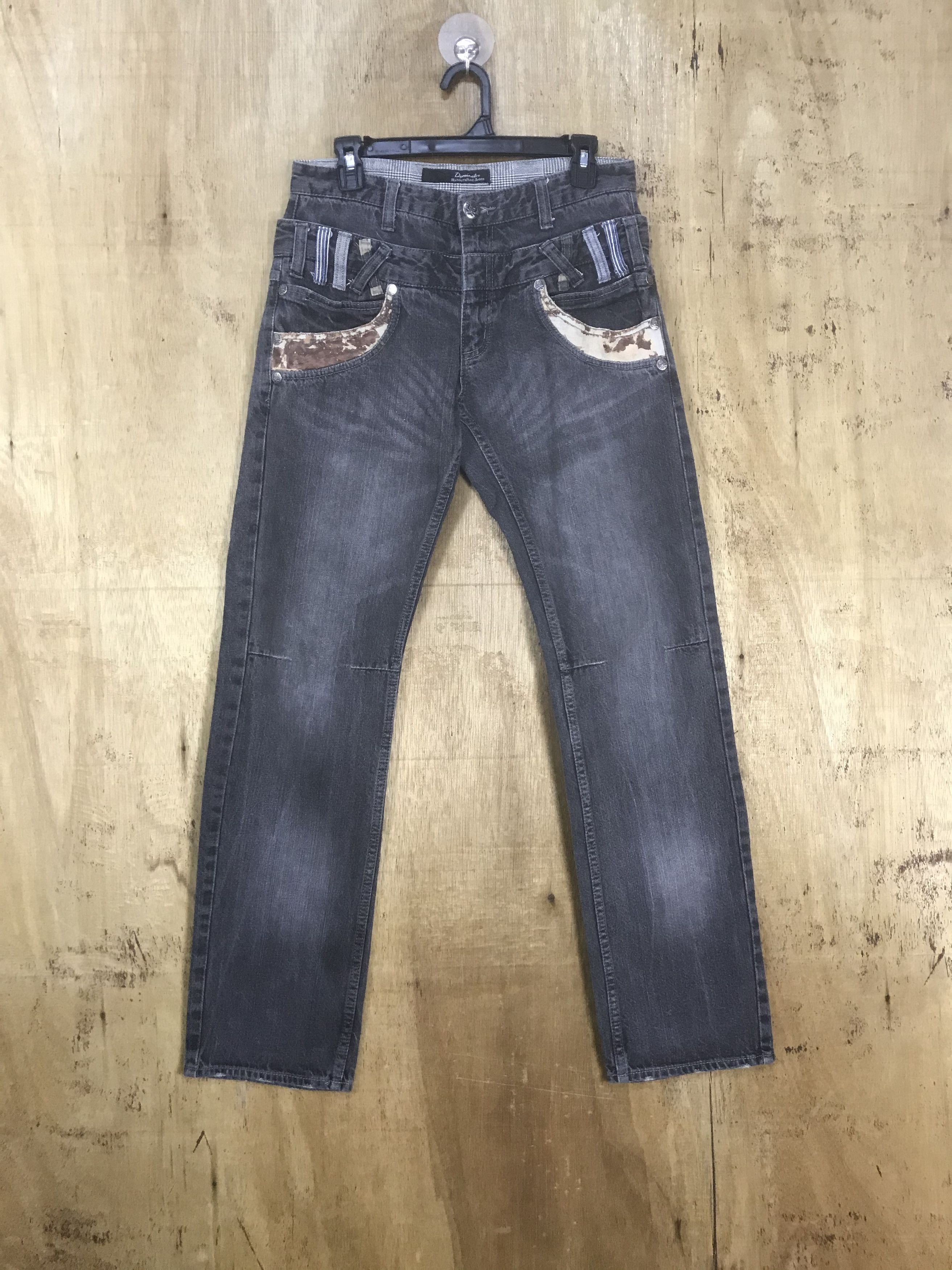 Dominate Handcraft Jeans Double Waist Denim Streetwear