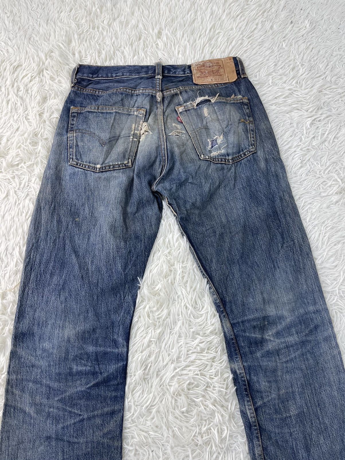 Levi's × Levi's Vintage Clothing Vintage LEVI’S 501 Distressed Jeans Streetwear Size US 30 / EU 46 - 5 Thumbnail