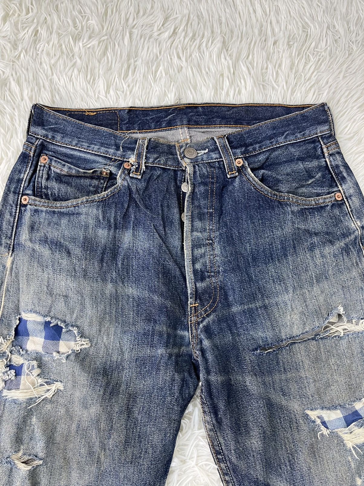 Levi's × Levi's Vintage Clothing Vintage LEVI’S 501 Distressed Jeans Streetwear Size US 30 / EU 46 - 4 Thumbnail