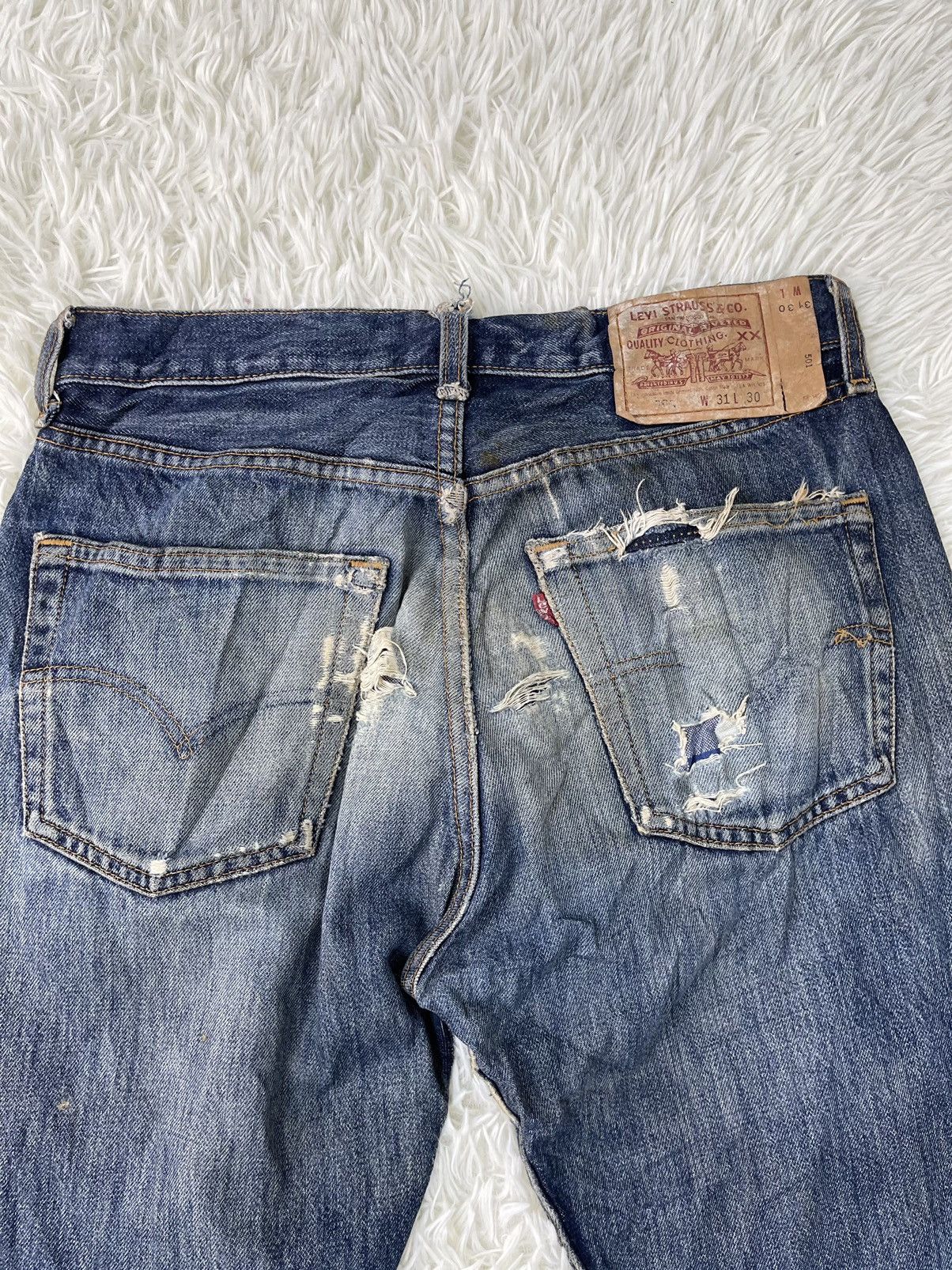Levi's × Levi's Vintage Clothing Vintage LEVI’S 501 Distressed Jeans Streetwear Size US 30 / EU 46 - 6 Thumbnail