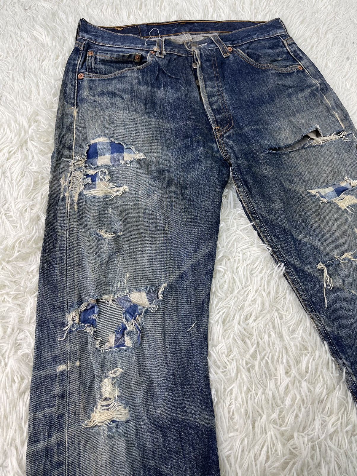 Levi's × Levi's Vintage Clothing Vintage LEVI’S 501 Distressed Jeans Streetwear Size US 30 / EU 46 - 3 Thumbnail