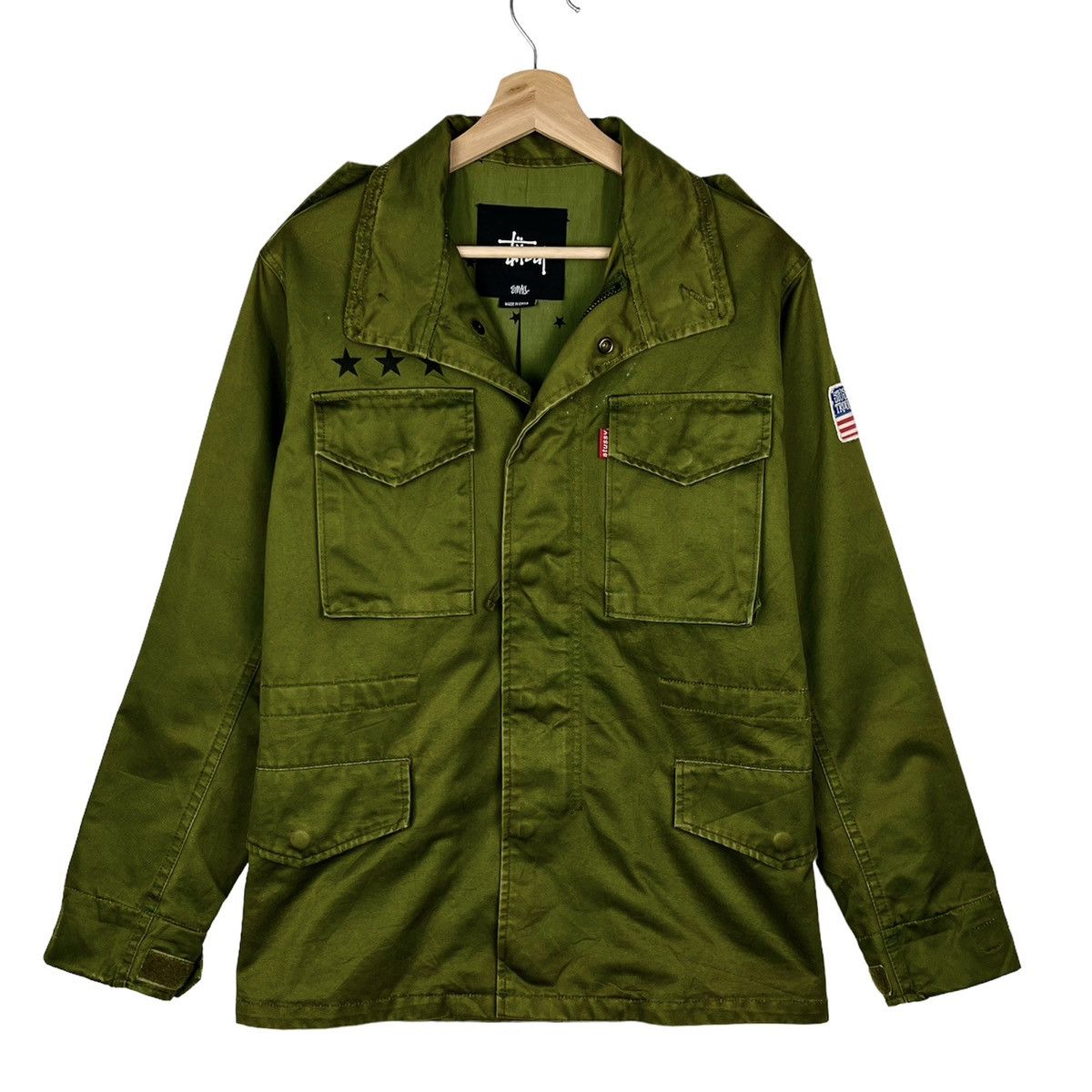 Vintage Stussy Military Troops Jacket