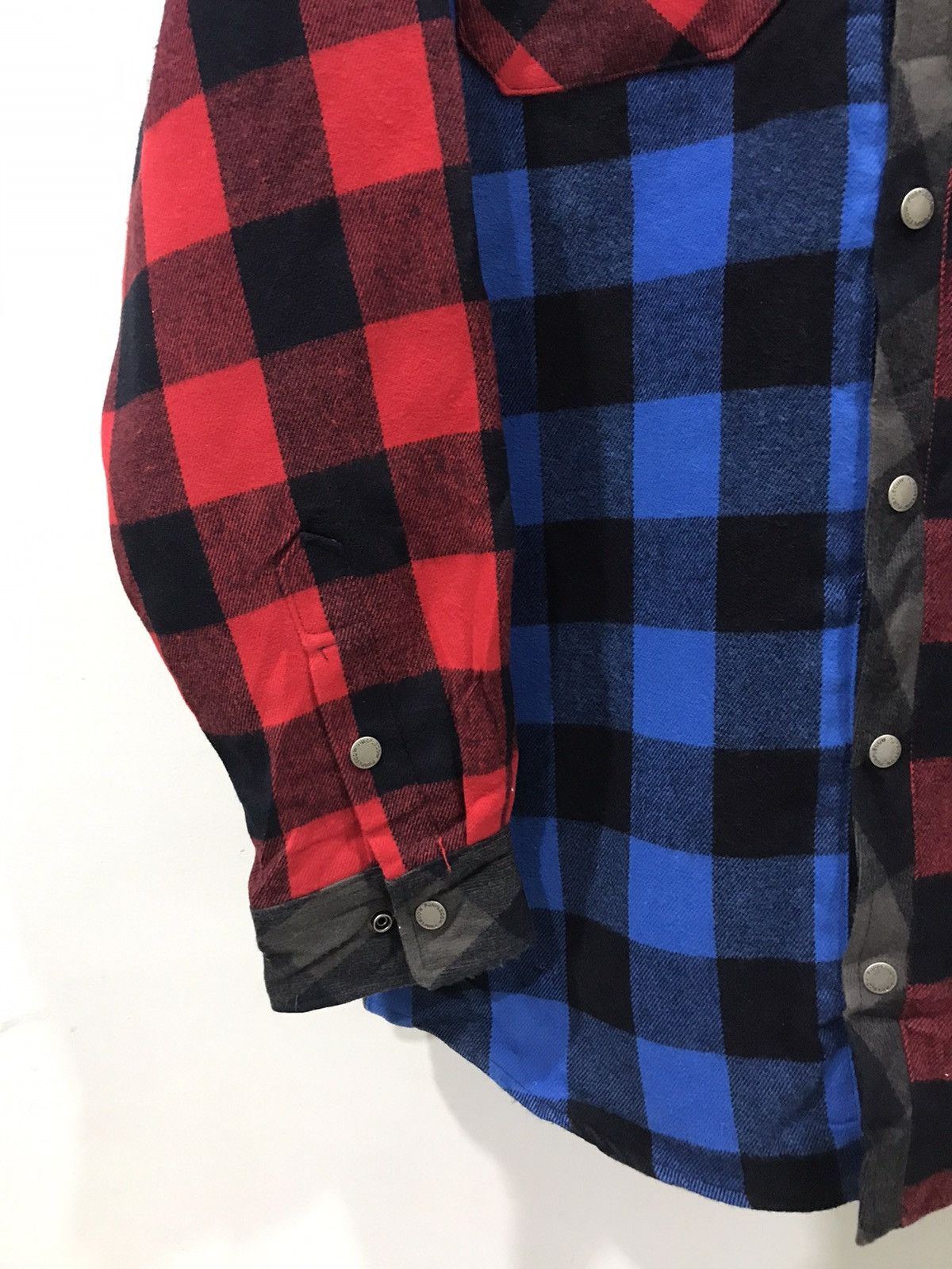 Japanese Brand PURPLE COW Japan 3 Tone Designer Buffalo Plaid Flannel Parka Size US L / EU 52-54 / 3 - 9 Thumbnail