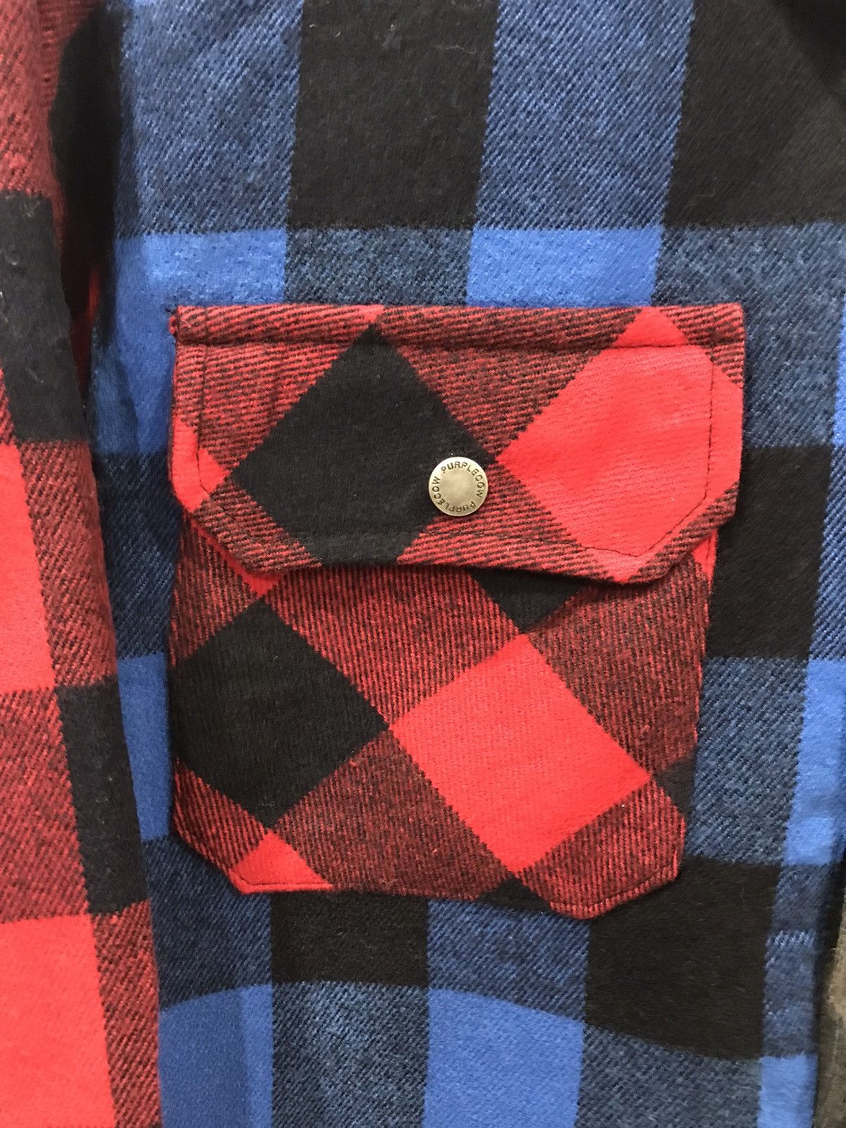 Japanese Brand PURPLE COW Japan 3 Tone Designer Buffalo Plaid Flannel Parka Size US L / EU 52-54 / 3 - 11 Thumbnail