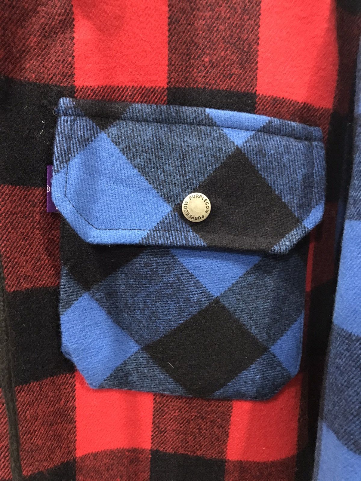 Japanese Brand PURPLE COW Japan 3 Tone Designer Buffalo Plaid Flannel Parka Size US L / EU 52-54 / 3 - 12 Thumbnail