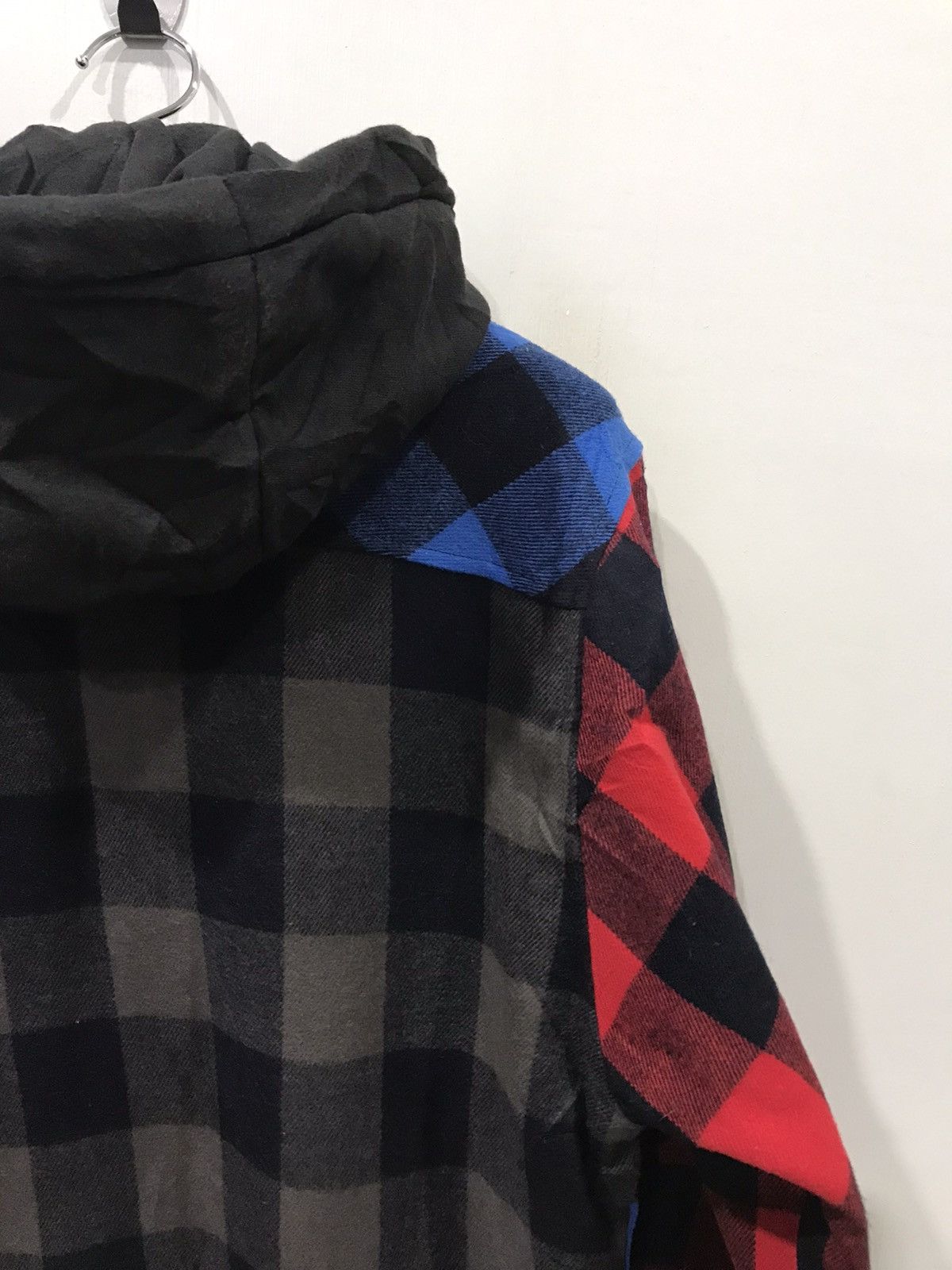 Japanese Brand PURPLE COW Japan 3 Tone Designer Buffalo Plaid Flannel Parka Size US L / EU 52-54 / 3 - 17 Thumbnail