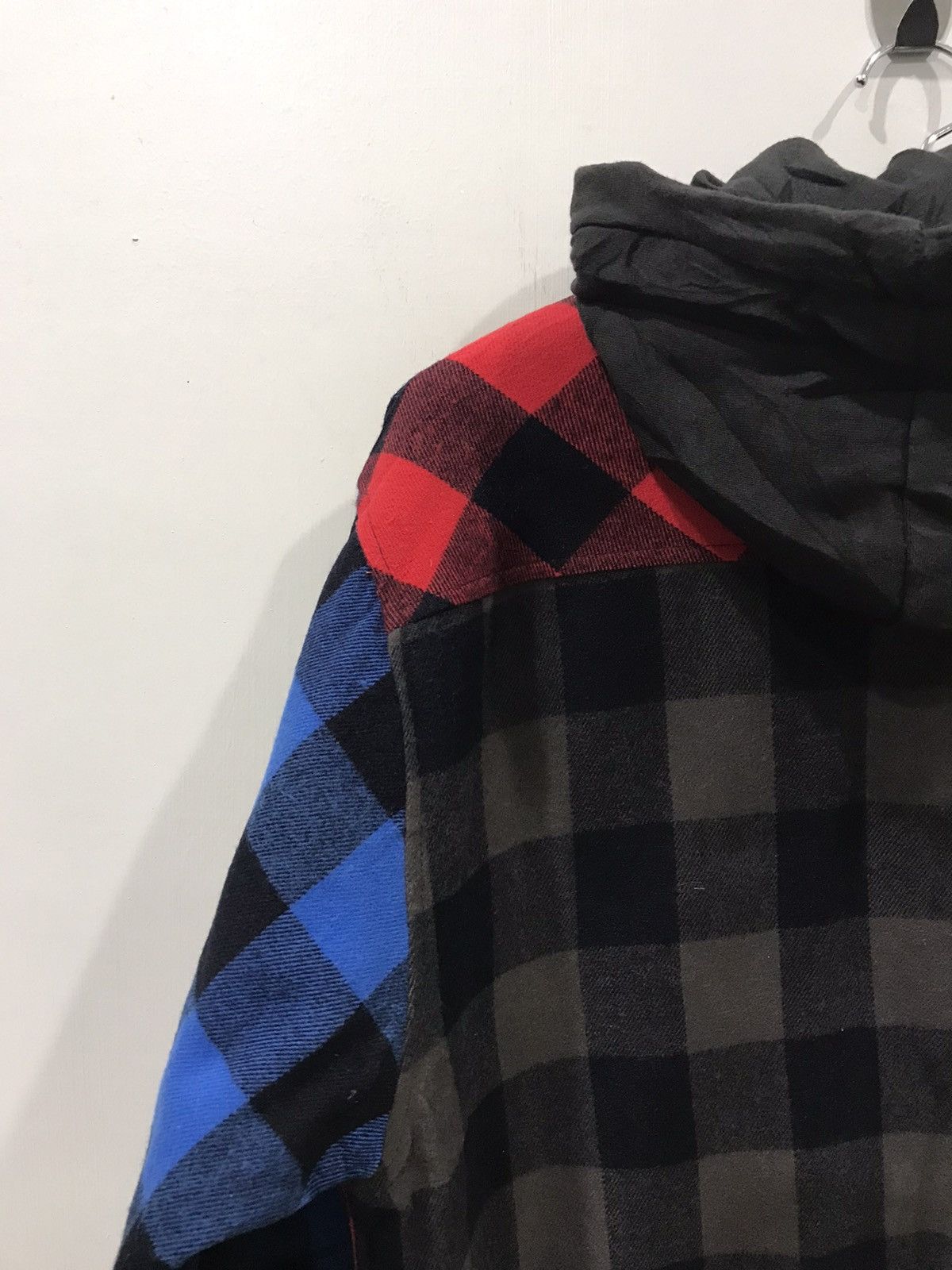 Japanese Brand PURPLE COW Japan 3 Tone Designer Buffalo Plaid Flannel Parka Size US L / EU 52-54 / 3 - 18 Thumbnail