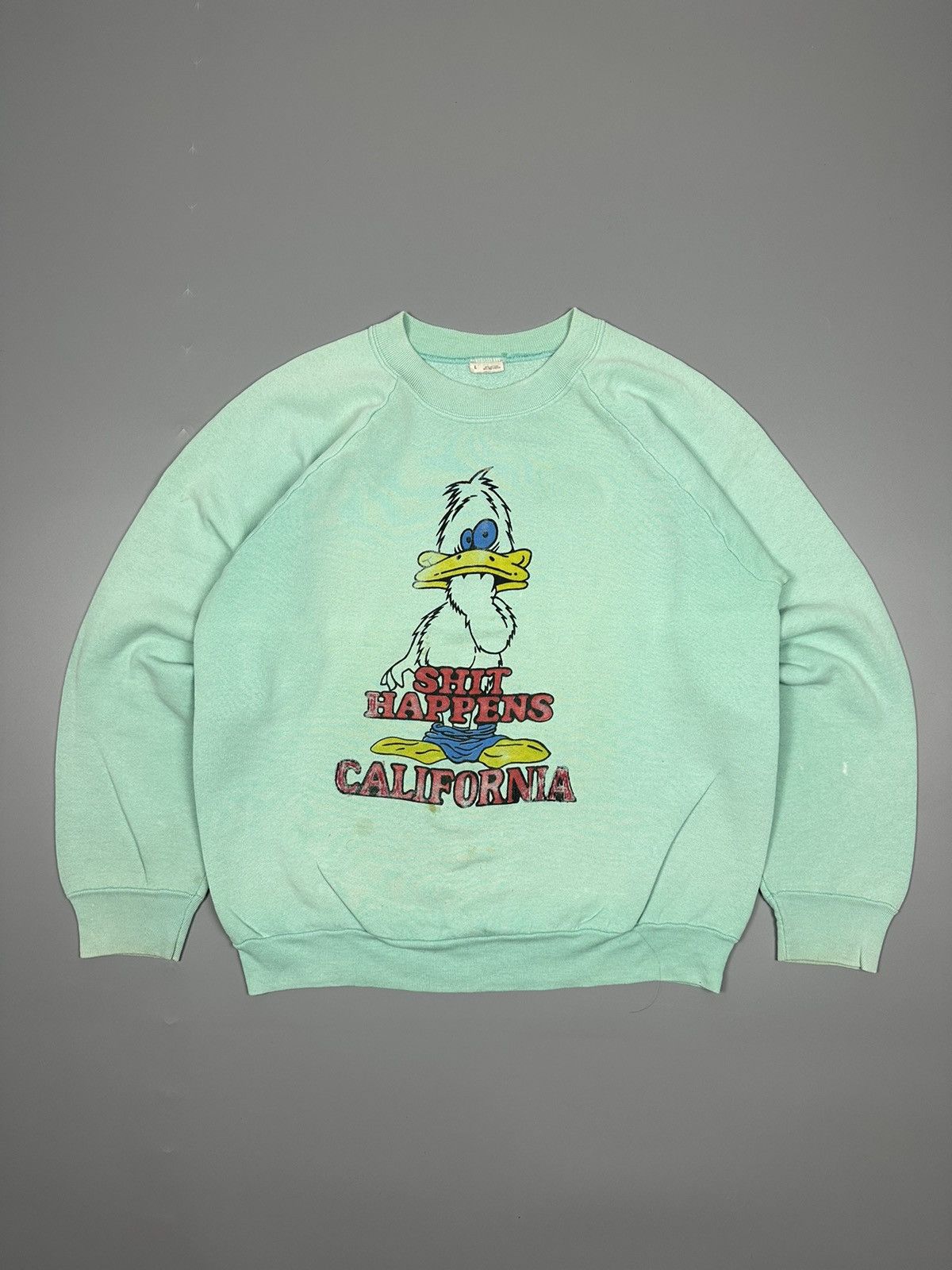 Vintage Vintage 90s Donald Duck Shits Crewneck Sweatshirt Size US L / EU 52-54 / 3 - 1 Thumbnail