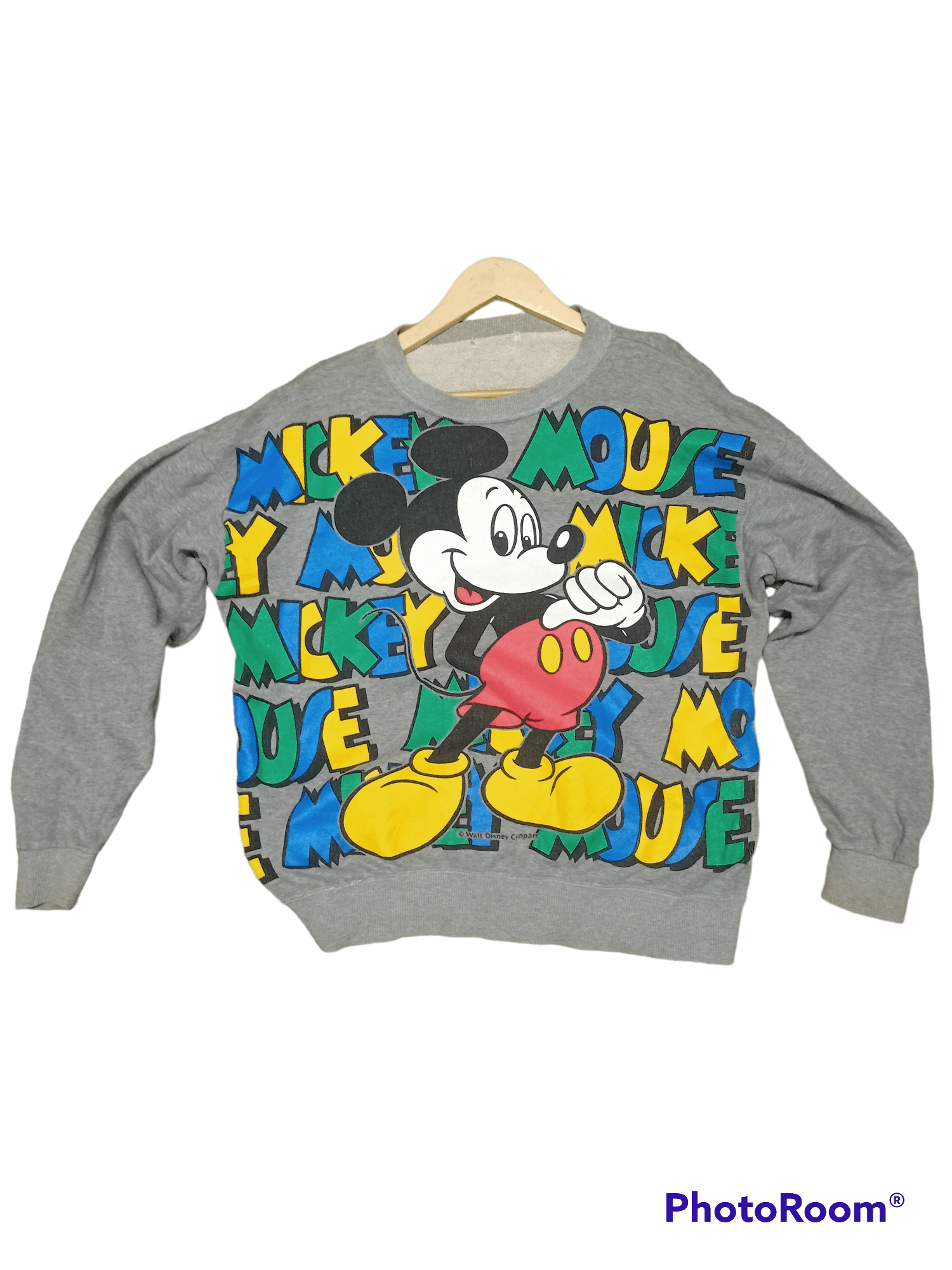 Vintage walt disney mickey mouse overprint sweatshirt