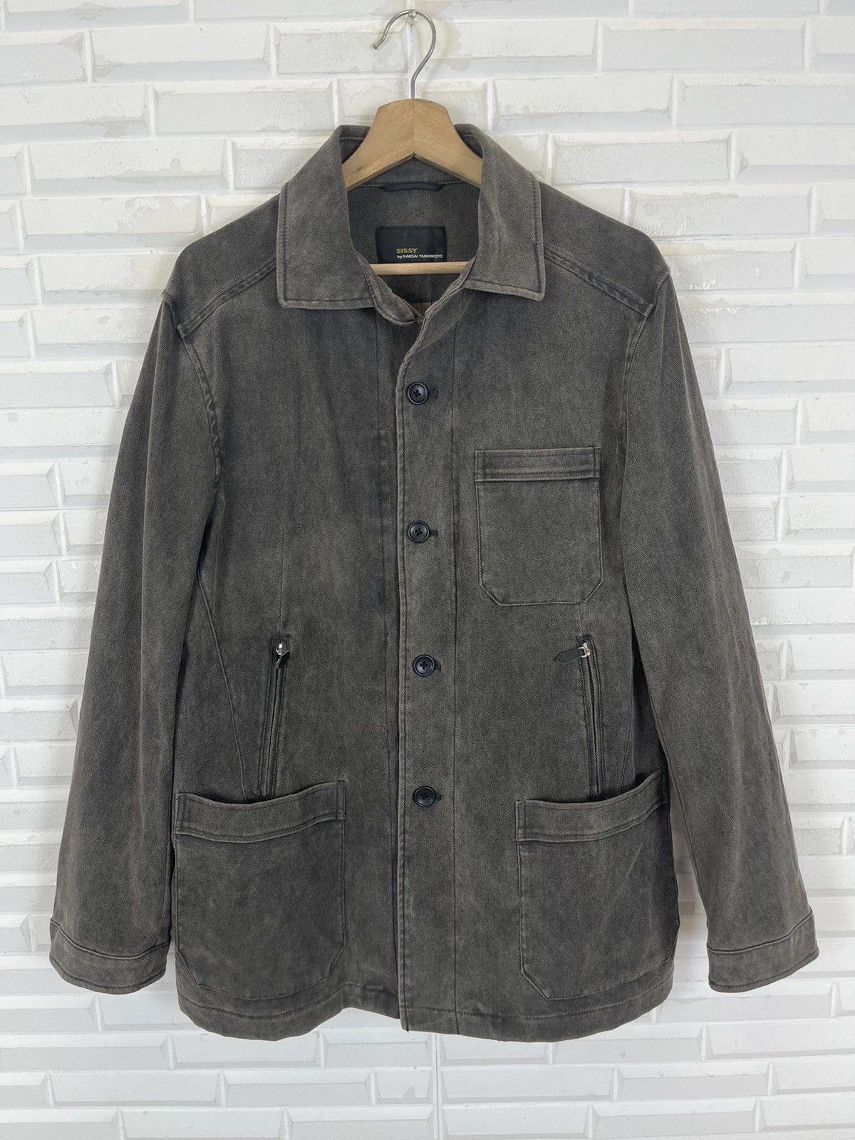 Kansai Yamamoto Vintage KANSAI YAMAMOTO Thrashed Look Design Jacket Size US M / EU 48-50 / 2 - 3 Thumbnail