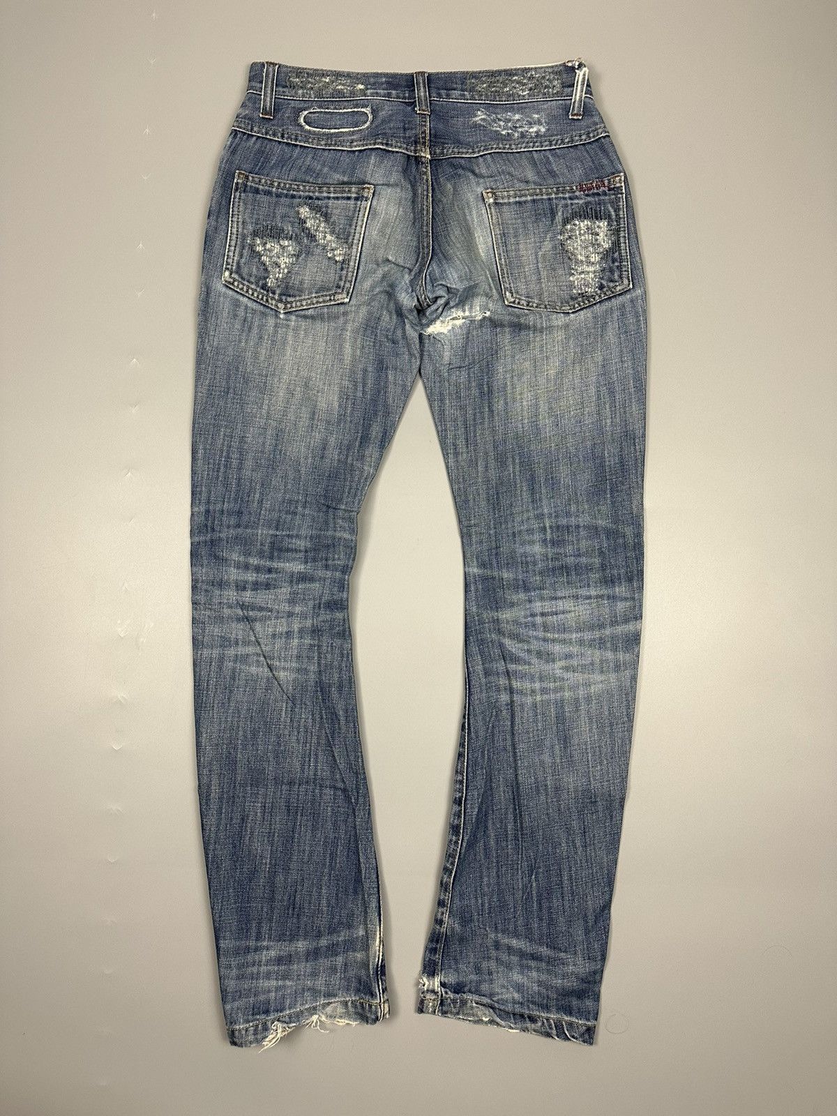 Japanese Brand × Schlussel Schlüssel Sachiko Ripped Slim Straight Jeans Size US 30 / EU 46 - 2 Thumbnail