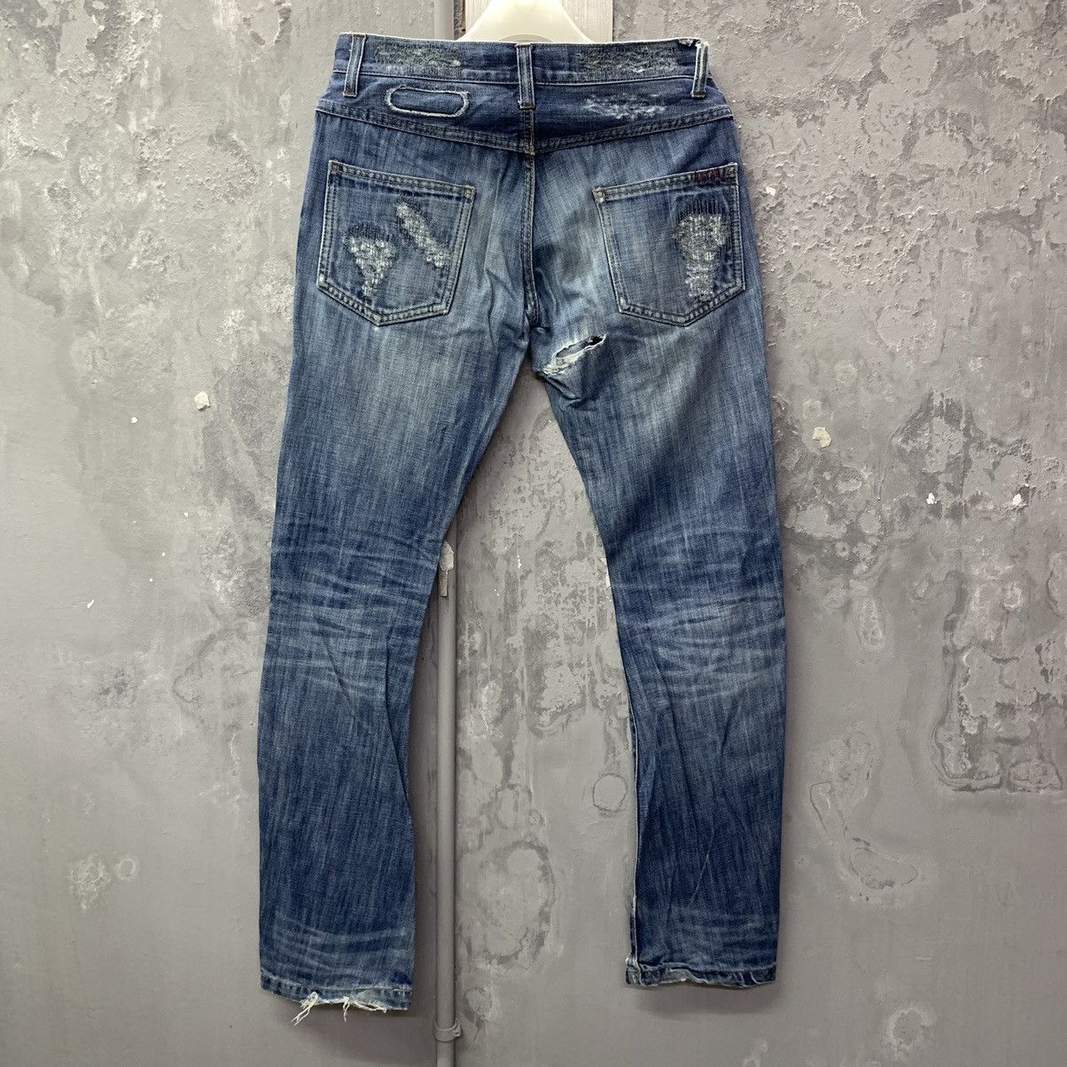 Japanese Brand × Schlussel Schlüssel Sachiko Ripped Slim Straight Jeans Size US 30 / EU 46 - 4 Thumbnail