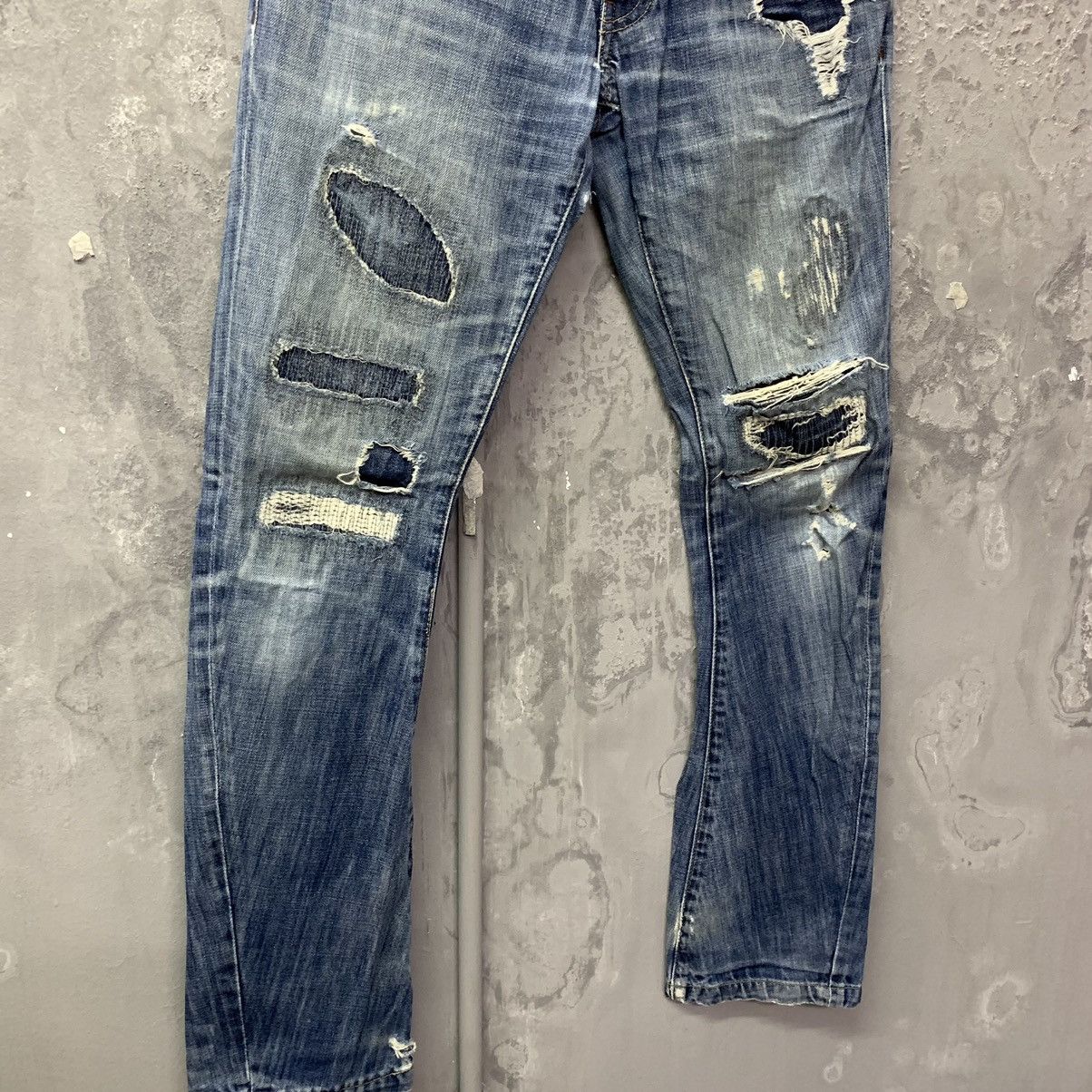 Japanese Brand × Schlussel Schlüssel Sachiko Ripped Slim Straight Jeans Size US 30 / EU 46 - 6 Thumbnail