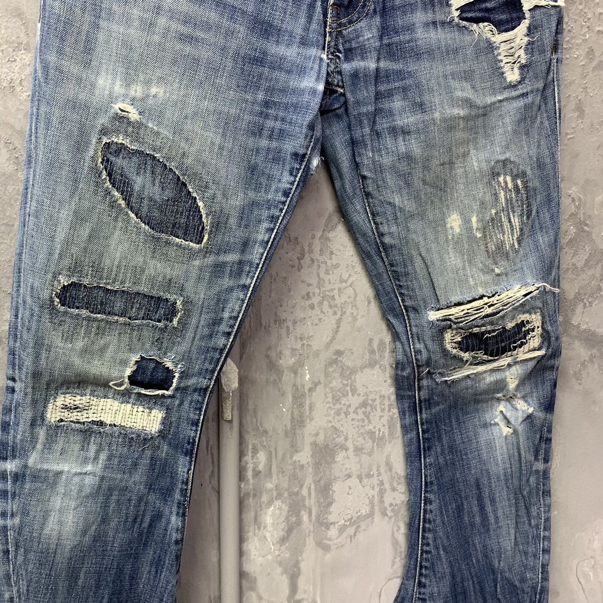Japanese Brand × Schlussel Schlüssel Sachiko Ripped Slim Straight Jeans Size US 30 / EU 46 - 7 Thumbnail
