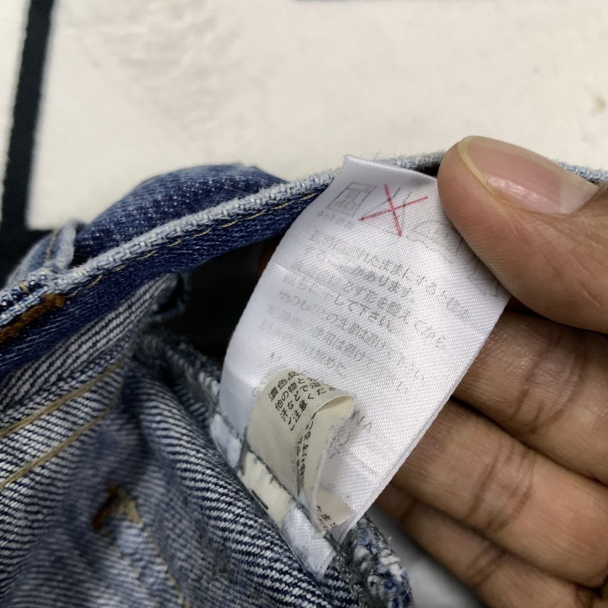 Japanese Brand × Schlussel Schlüssel Sachiko Ripped Slim Straight Jeans Size US 30 / EU 46 - 16 Thumbnail