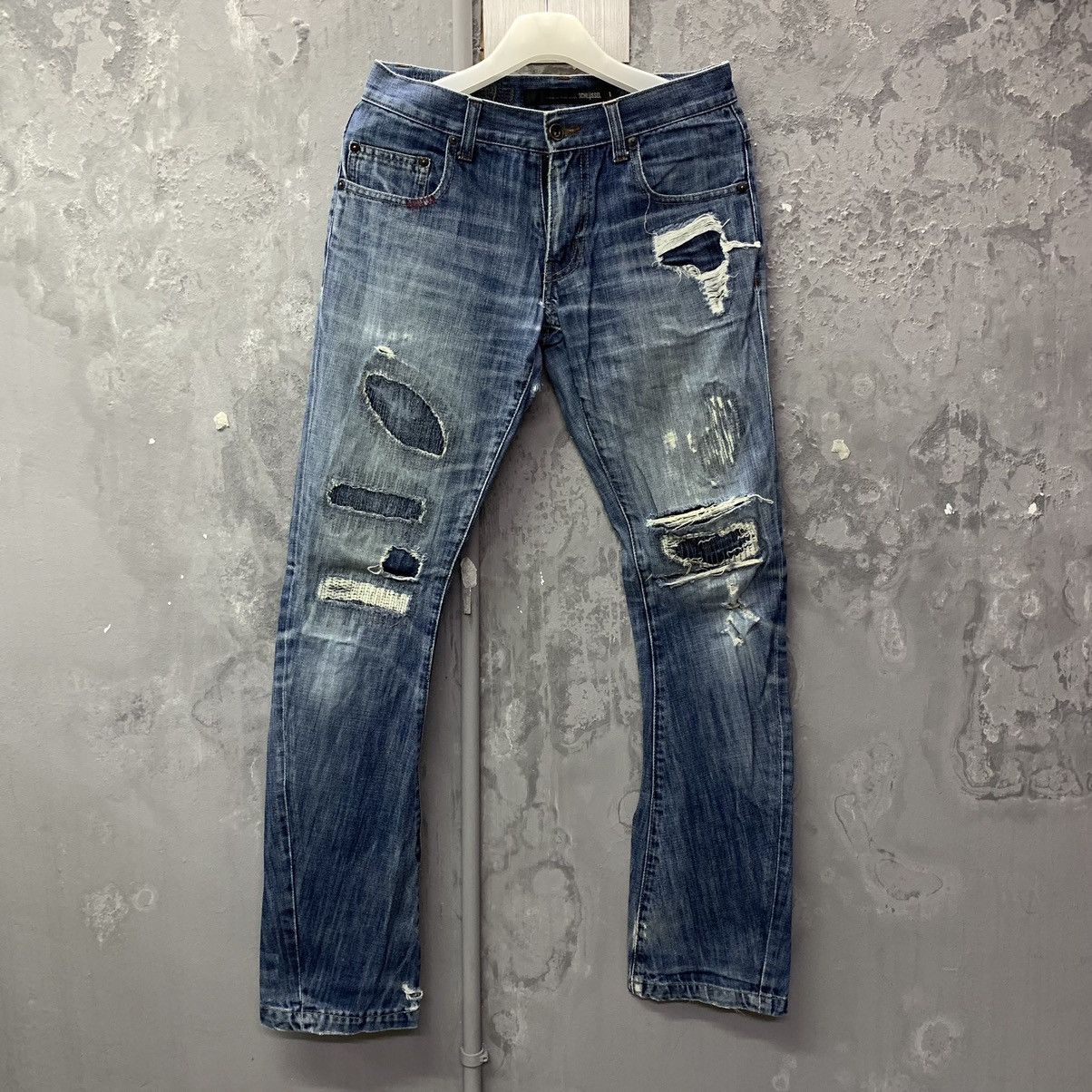 Japanese Brand × Schlussel Schlüssel Sachiko Ripped Slim Straight Jeans Size US 30 / EU 46 - 3 Thumbnail