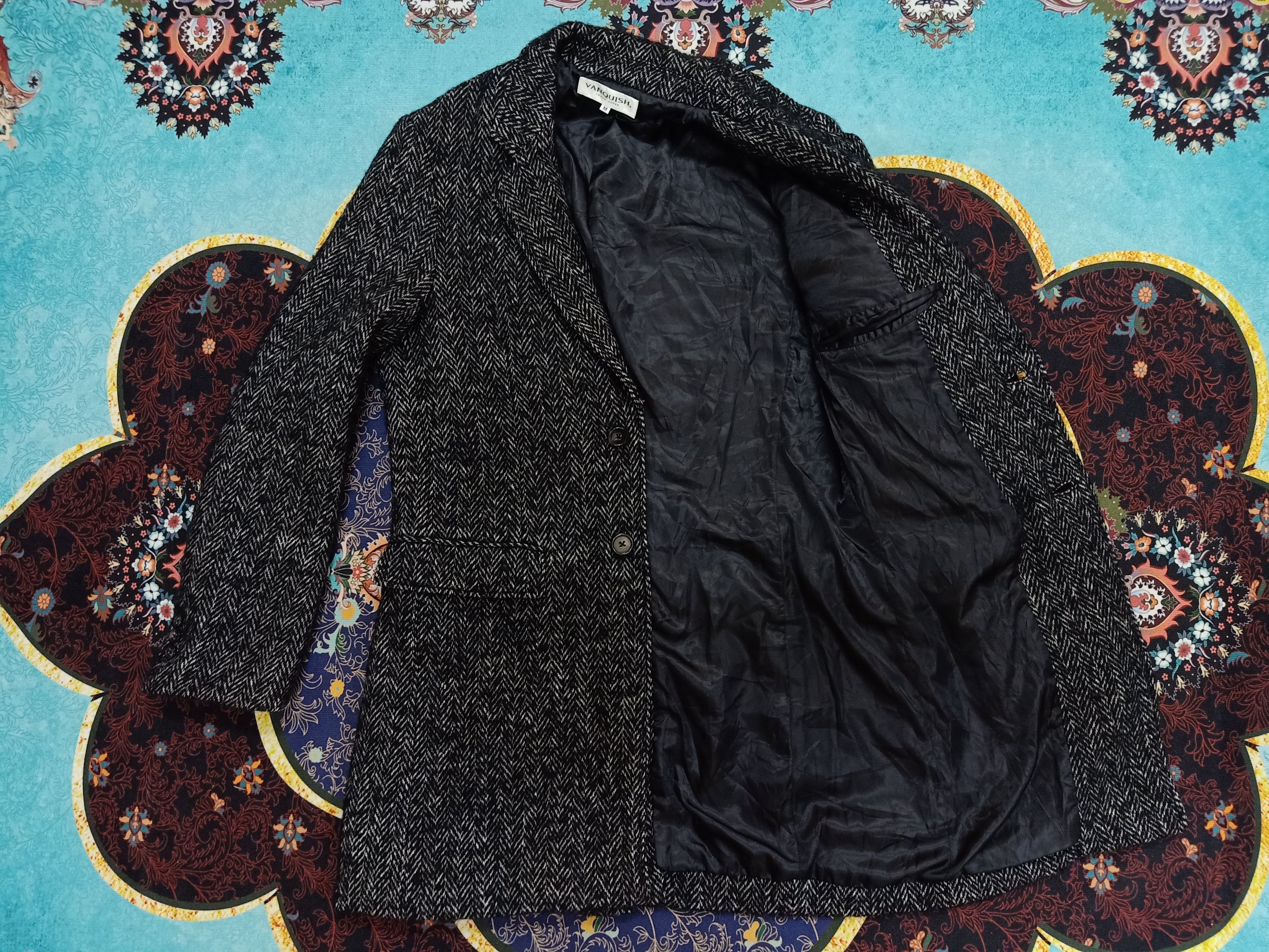Japanese Brand VANQUISH Tokyo Japan Houndstooth Black White Parka Size US M / EU 48-50 / 2 - 4 Thumbnail
