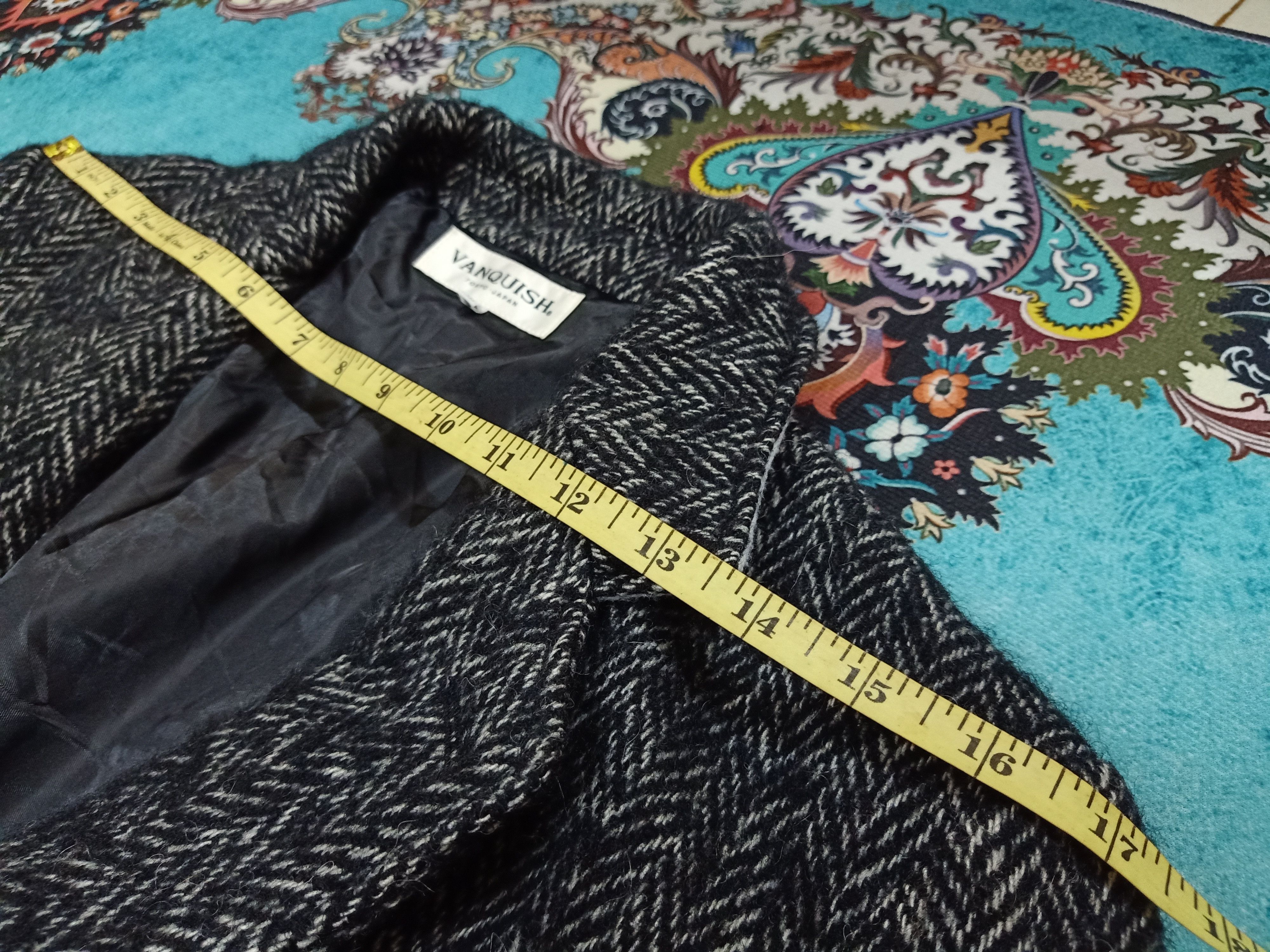 Japanese Brand VANQUISH Tokyo Japan Houndstooth Black White Parka Size US M / EU 48-50 / 2 - 11 Thumbnail