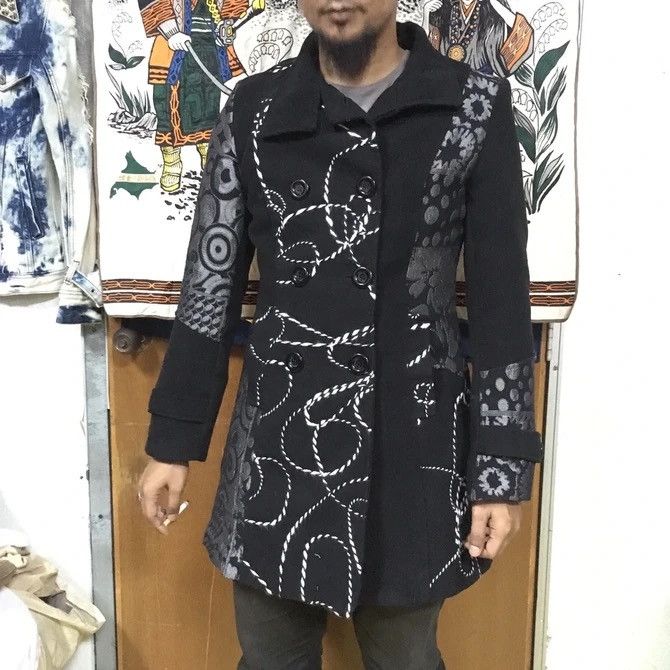 Japanese Brand SEND OFFER🔥Japanese Vtg Long Jacket Trench Coat Nice Design Size US M / EU 48-50 / 2 - 1 Thumbnail