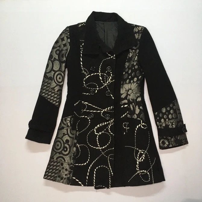 Japanese Brand SEND OFFER🔥Japanese Vtg Long Jacket Trench Coat Nice Design Size US M / EU 48-50 / 2 - 3 Thumbnail