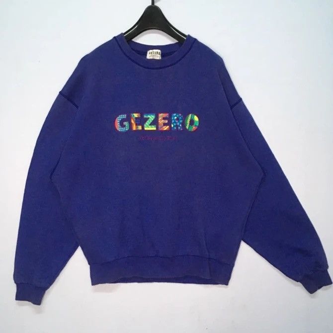 Asics × Japanese Brand × Vintage Vintage Gazero By Asics Spell Out Crewneck Sweater Size US L / EU 52-54 / 3 - 1 Thumbnail
