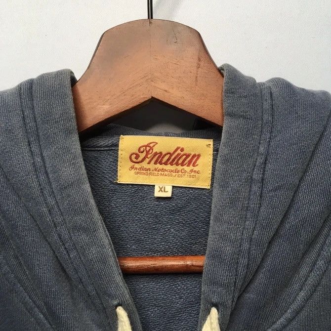 Indian Motorcycle × Vintage Vintage Indian Motocycle Hoodie Faded Pullover Zip Ups Sweat Size US M / EU 48-50 / 2 - 3 Thumbnail